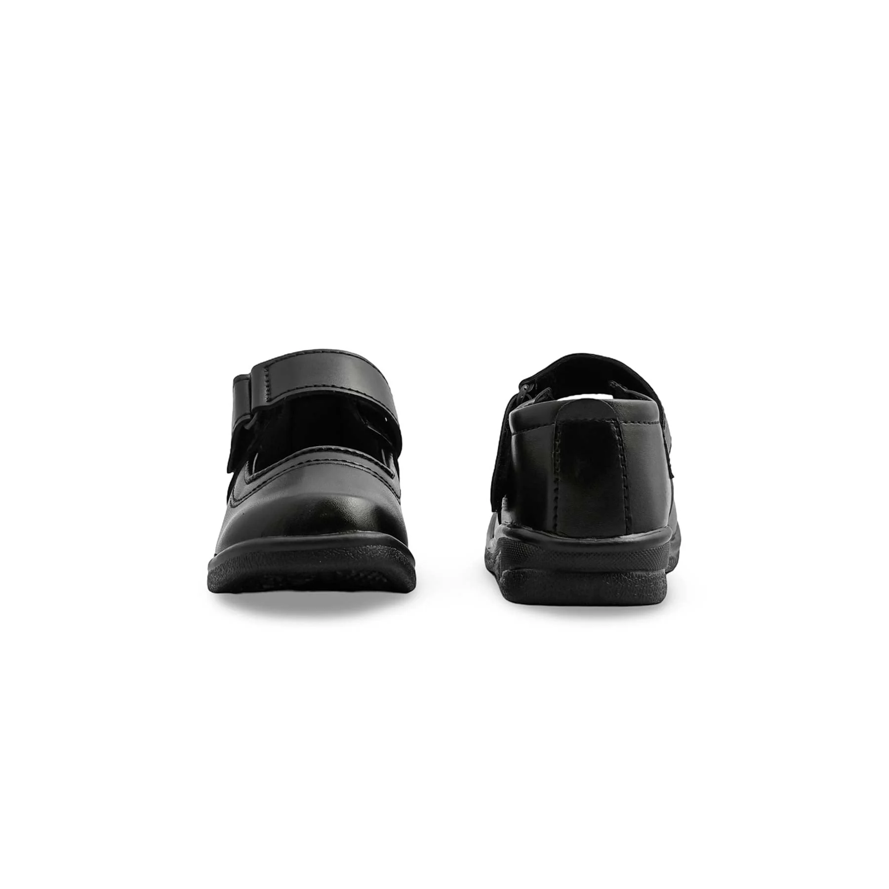 Girls Black Velcro Strap School Shoes SK0070 - Image 4