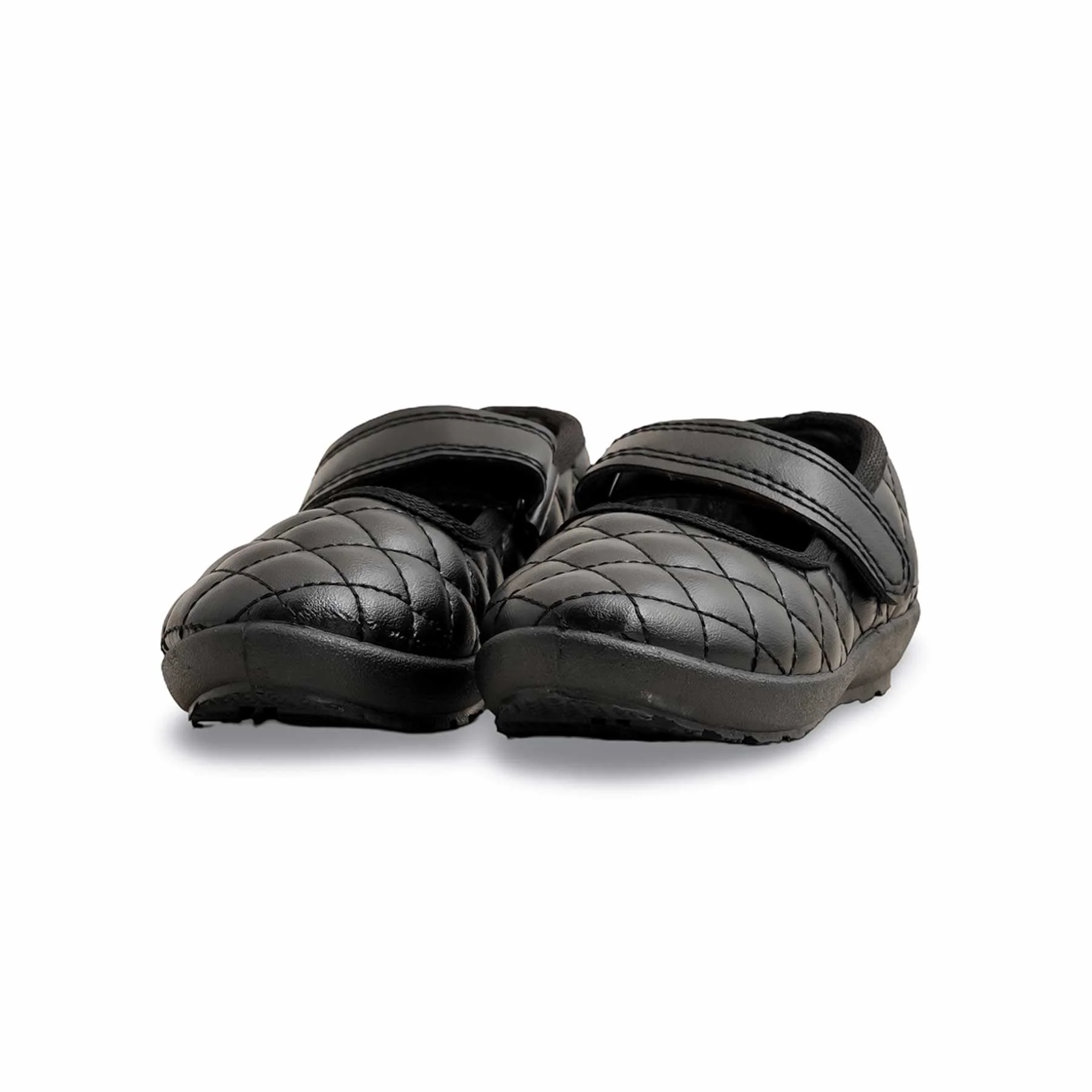 Girls Black Velcro Strap School Shoes SK0074 - Image 2