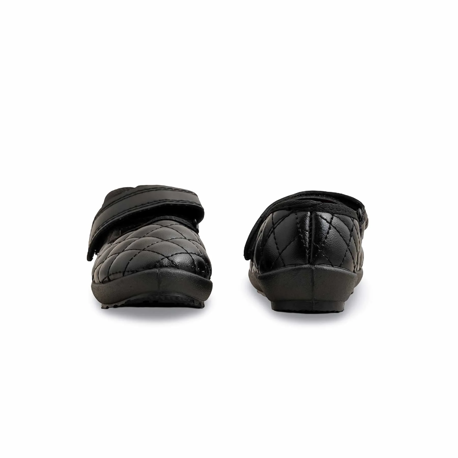 Girls Black Velcro Strap School Shoes SK0074 - Image 3
