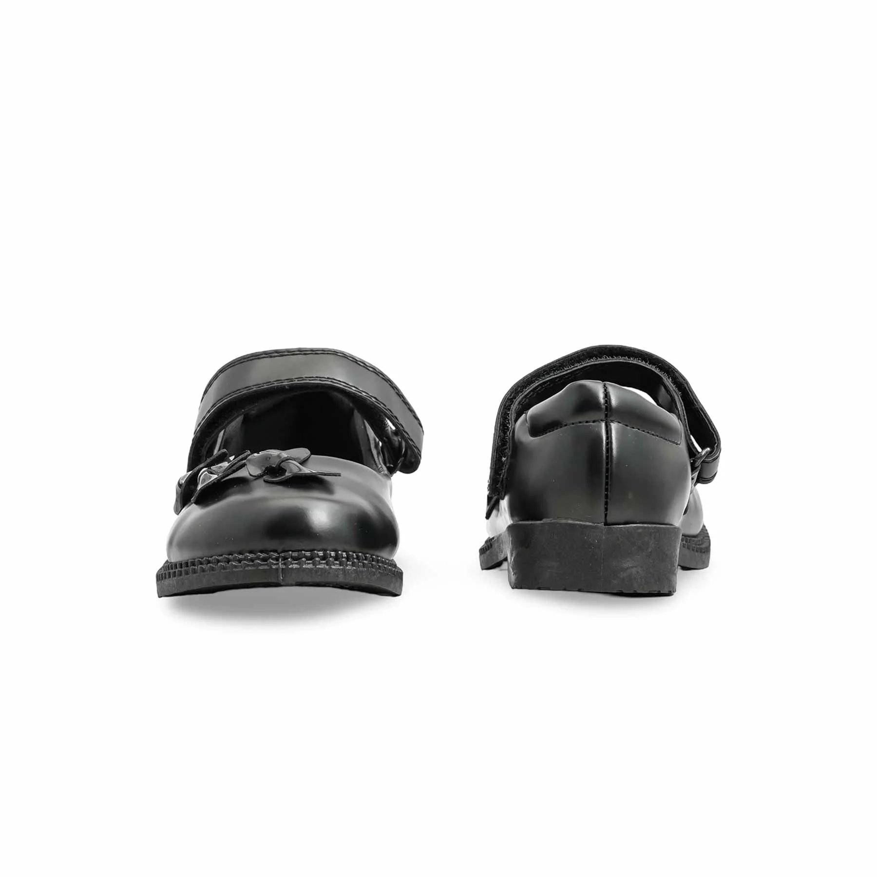 Girls Black Velcro Strap School Shoes SK0084 - Image 4
