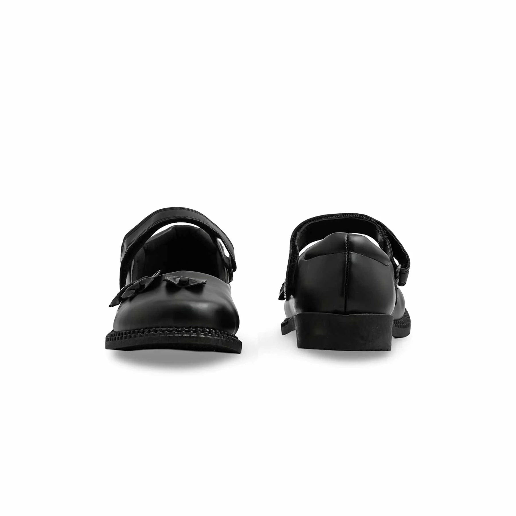 Girls Black Velcro Strap School Shoes SK0085 - Image 4