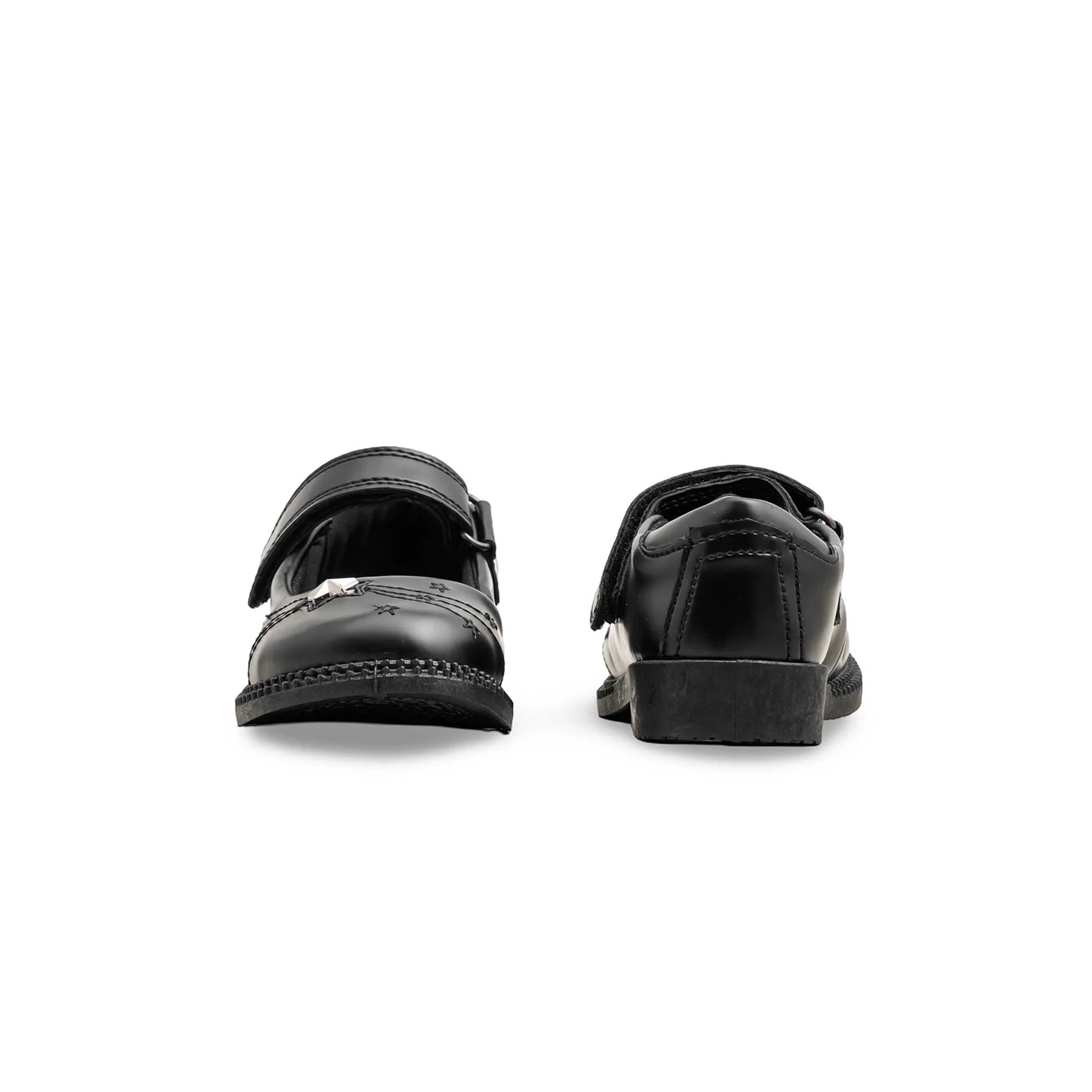 Girls Black Velcro Strap School Shoes SK0086 - Image 4