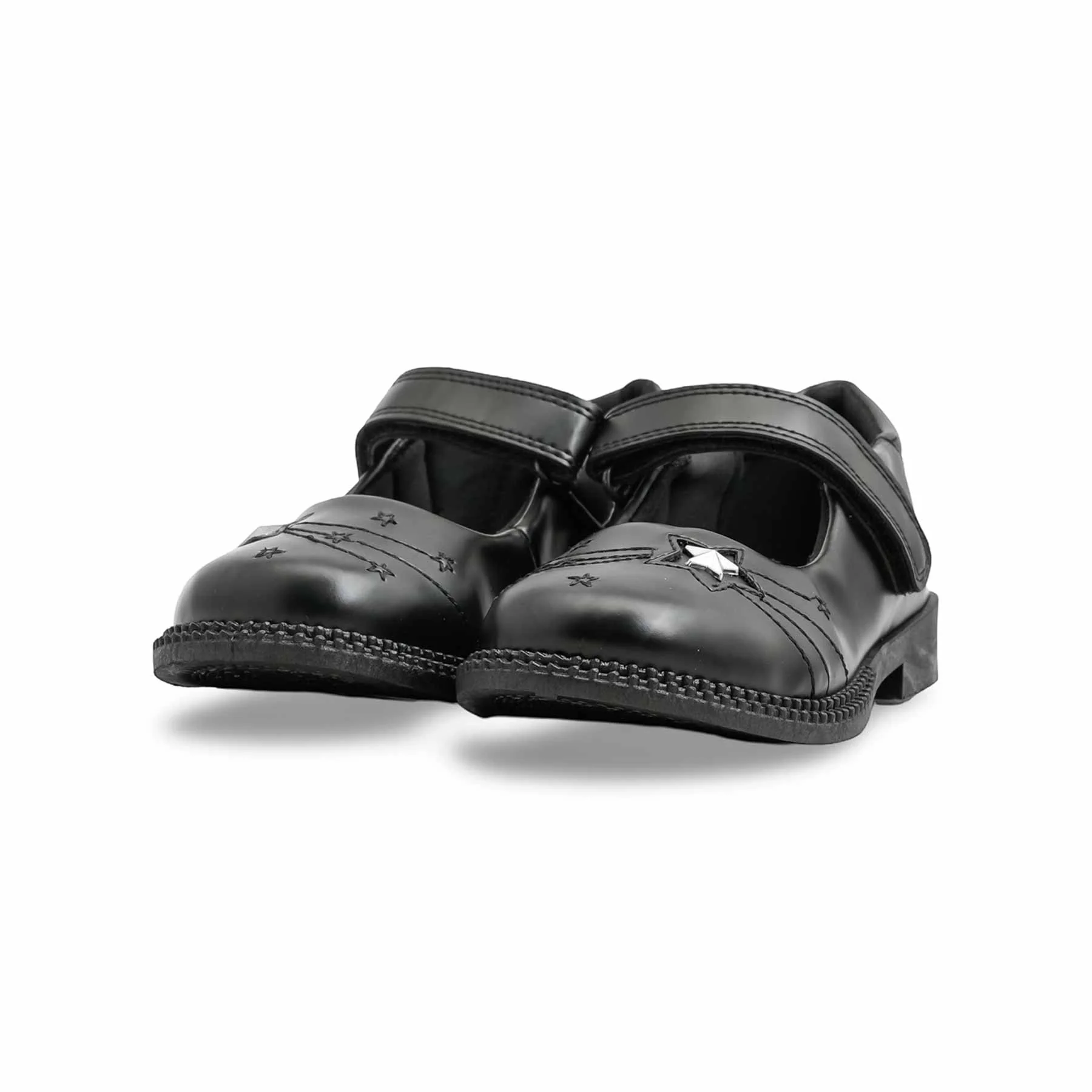 Girls Black Velcro Strap School Shoes SK0087 - Image 3