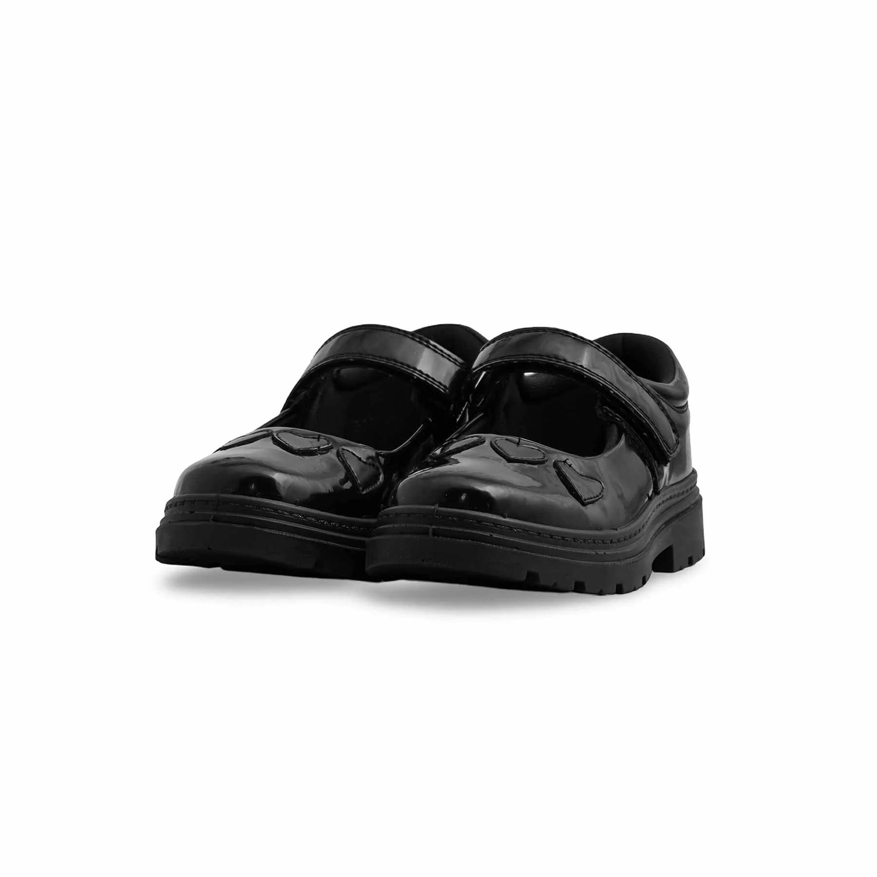 Girls Black Velcro Strap School Shoes SK0093 - Image 3