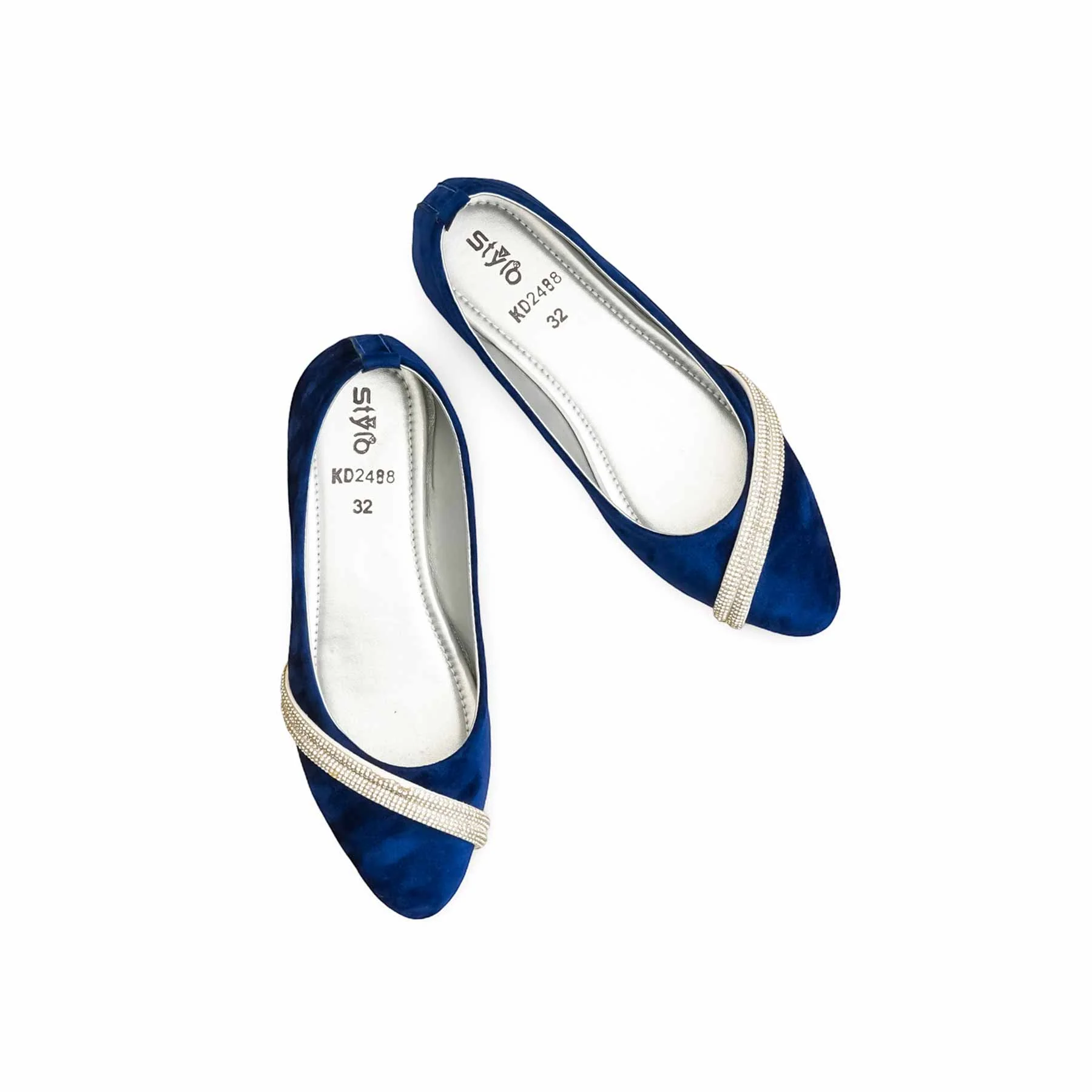 Girls Blue Fancy Pumps KD2488 - Image 5