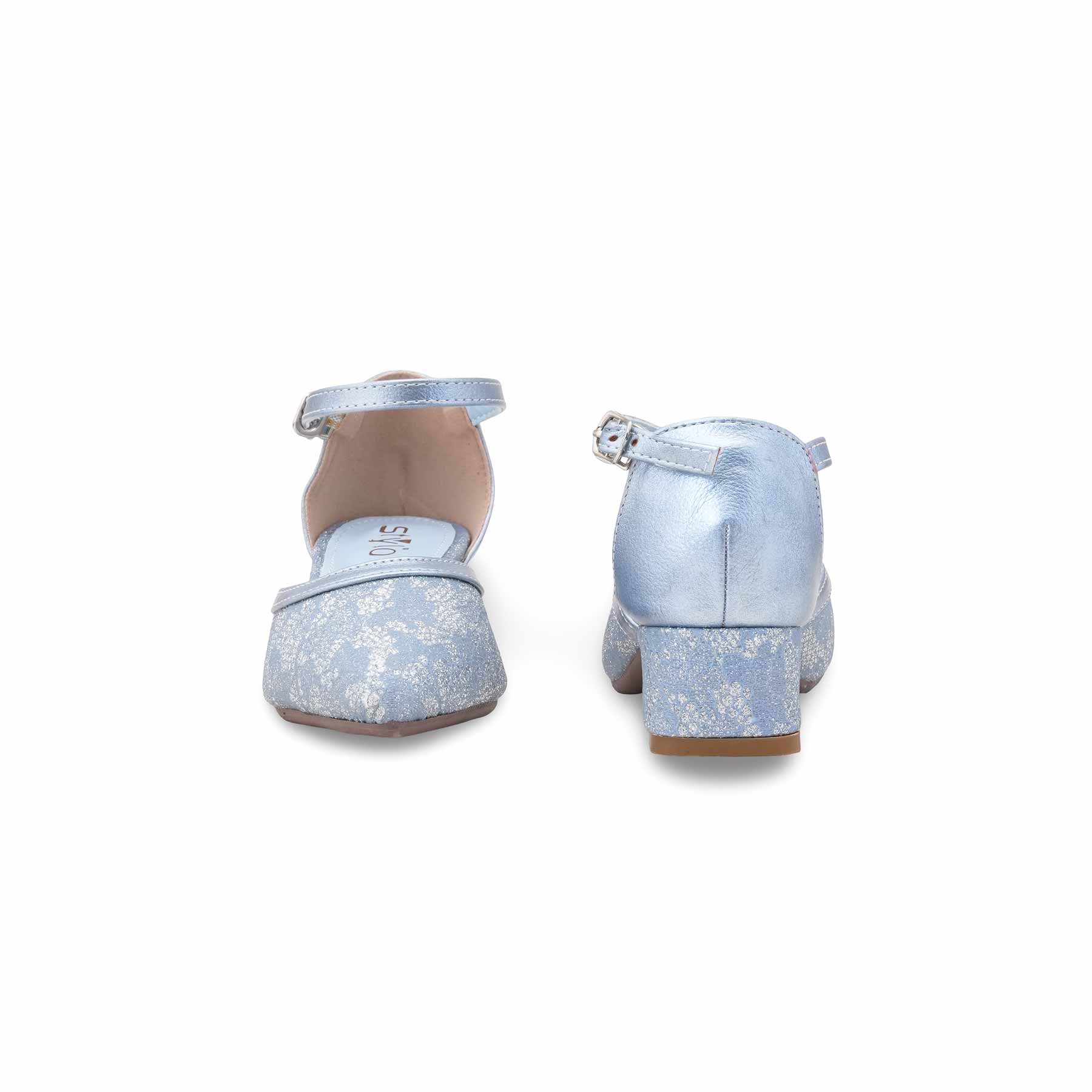 Girls Blue Fancy Pumps KD2625 - Image 4