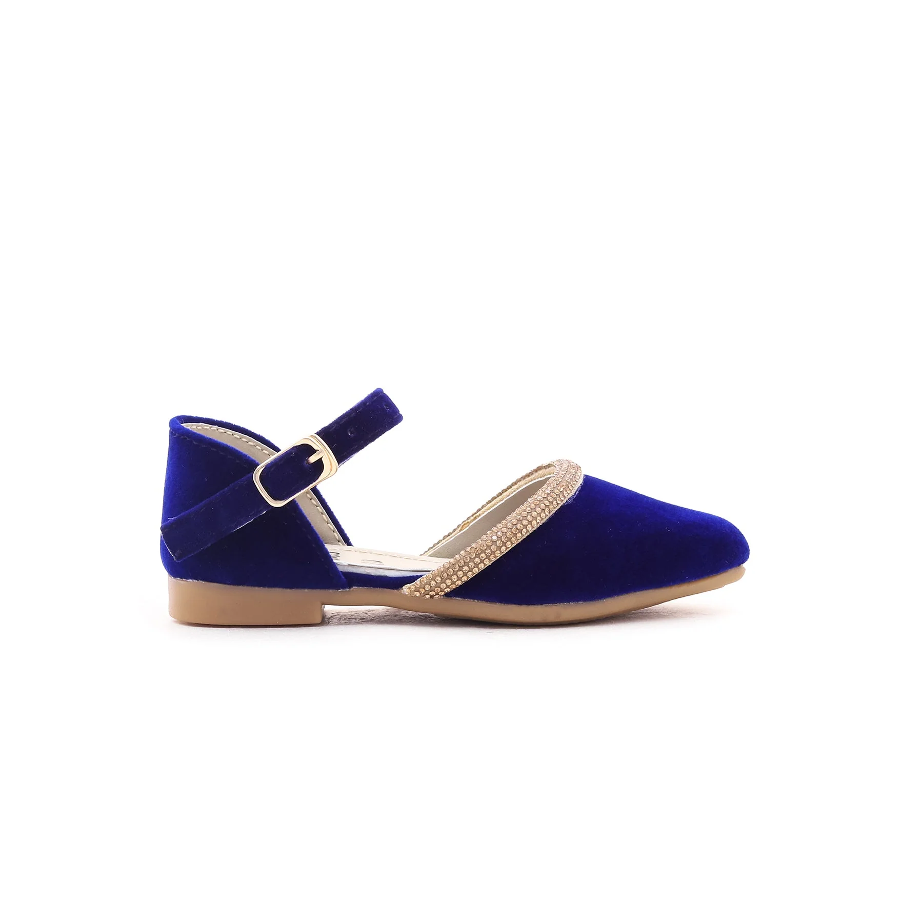 Girls Blue Fancy Pumps KD3863 - Image 2