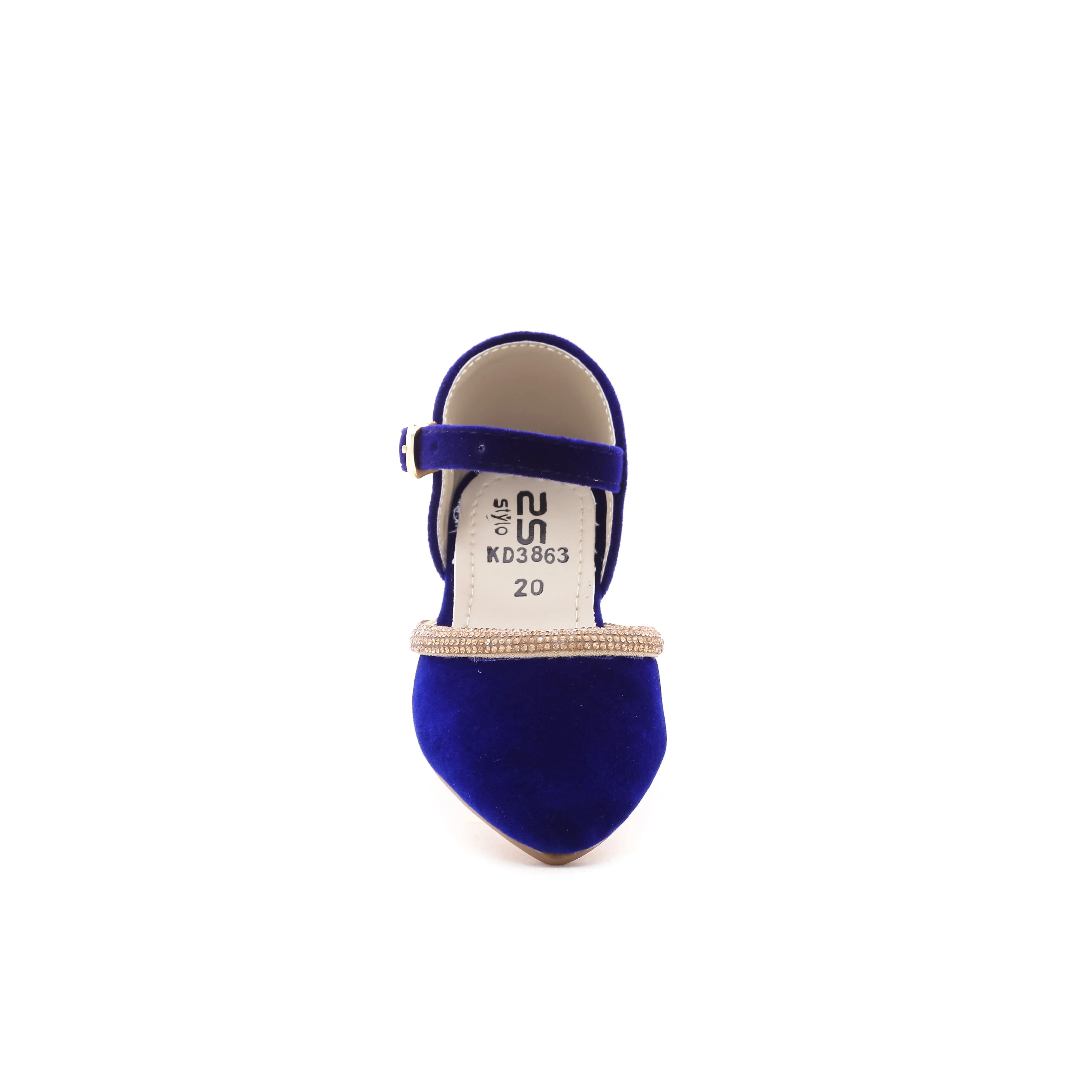 Girls Blue Fancy Pumps KD3863 - Image 3