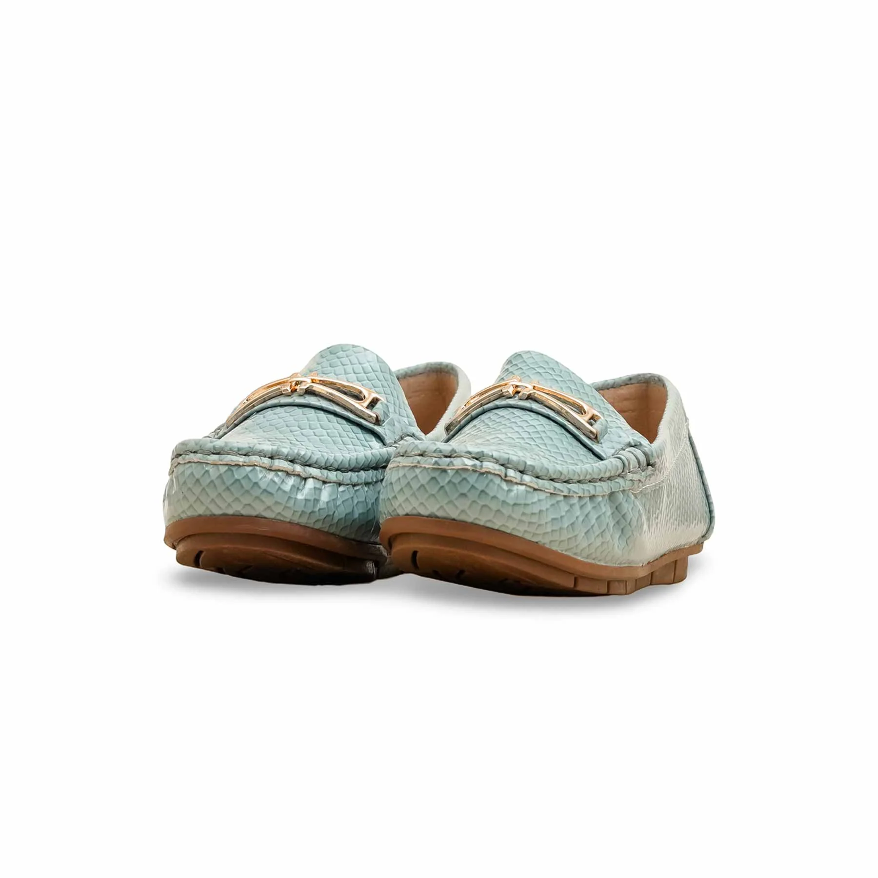 Girls Blue Formal Moccasin KD2602 - Image 3