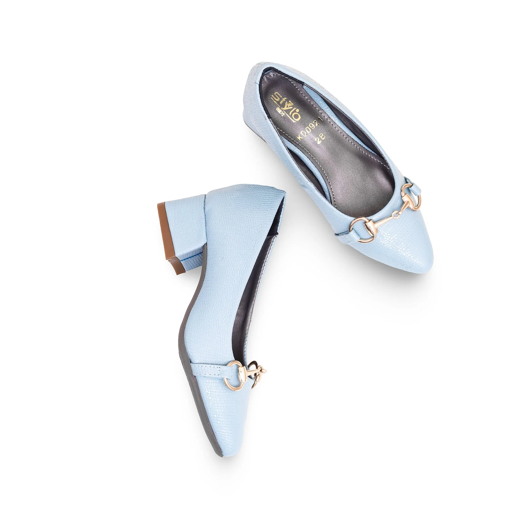 Girls Blue Formal Pumps KD0921 - Image 5