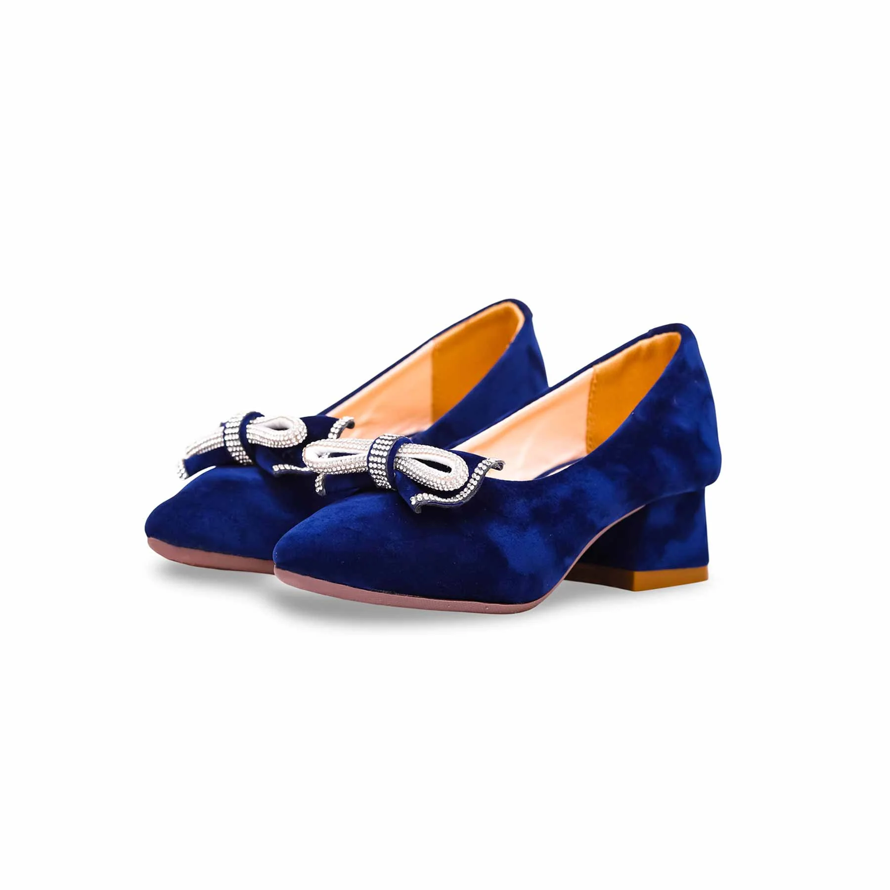 Girls Blue Formal Pumps KD2292 - Image 2