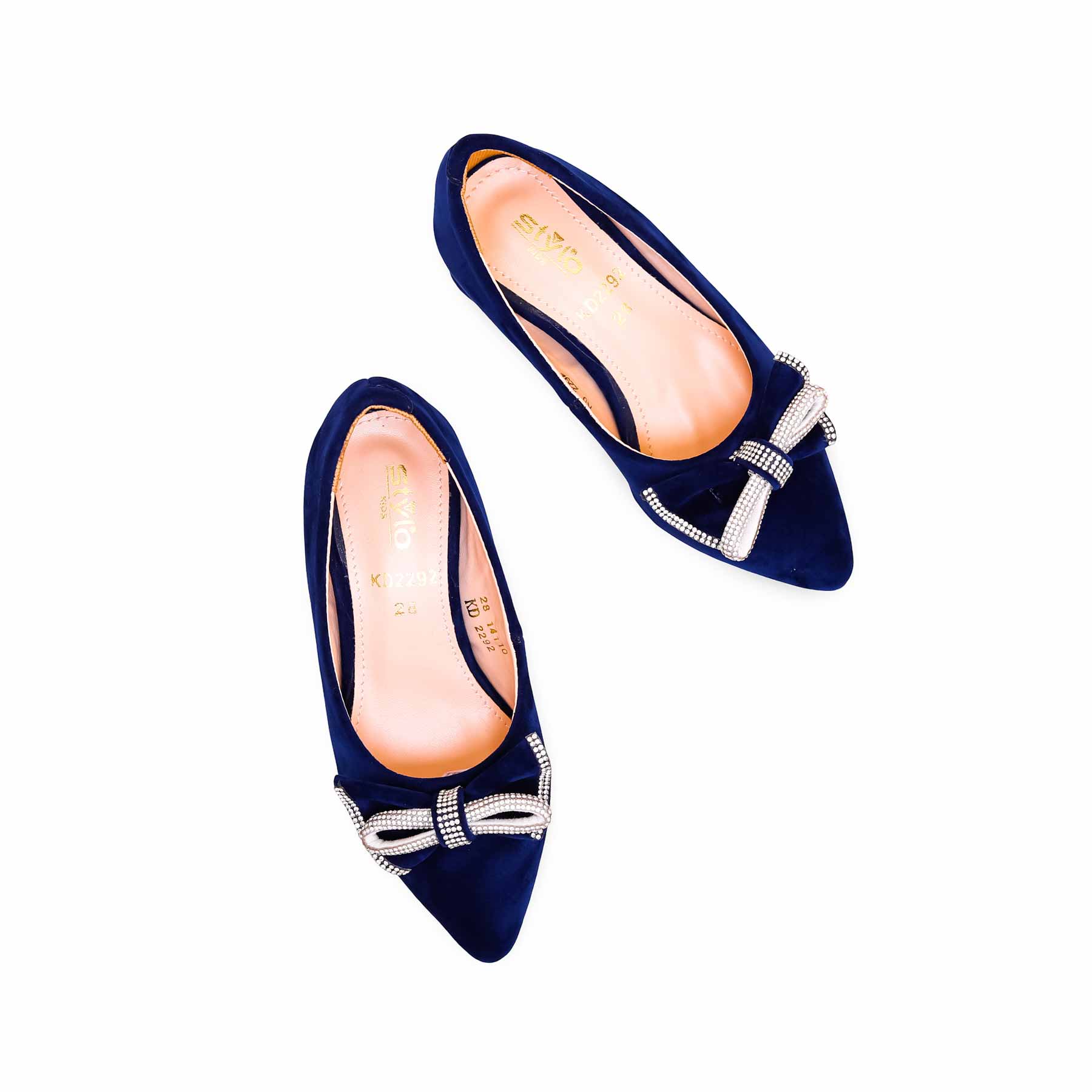 Girls Blue Formal Pumps KD2292 - Image 4