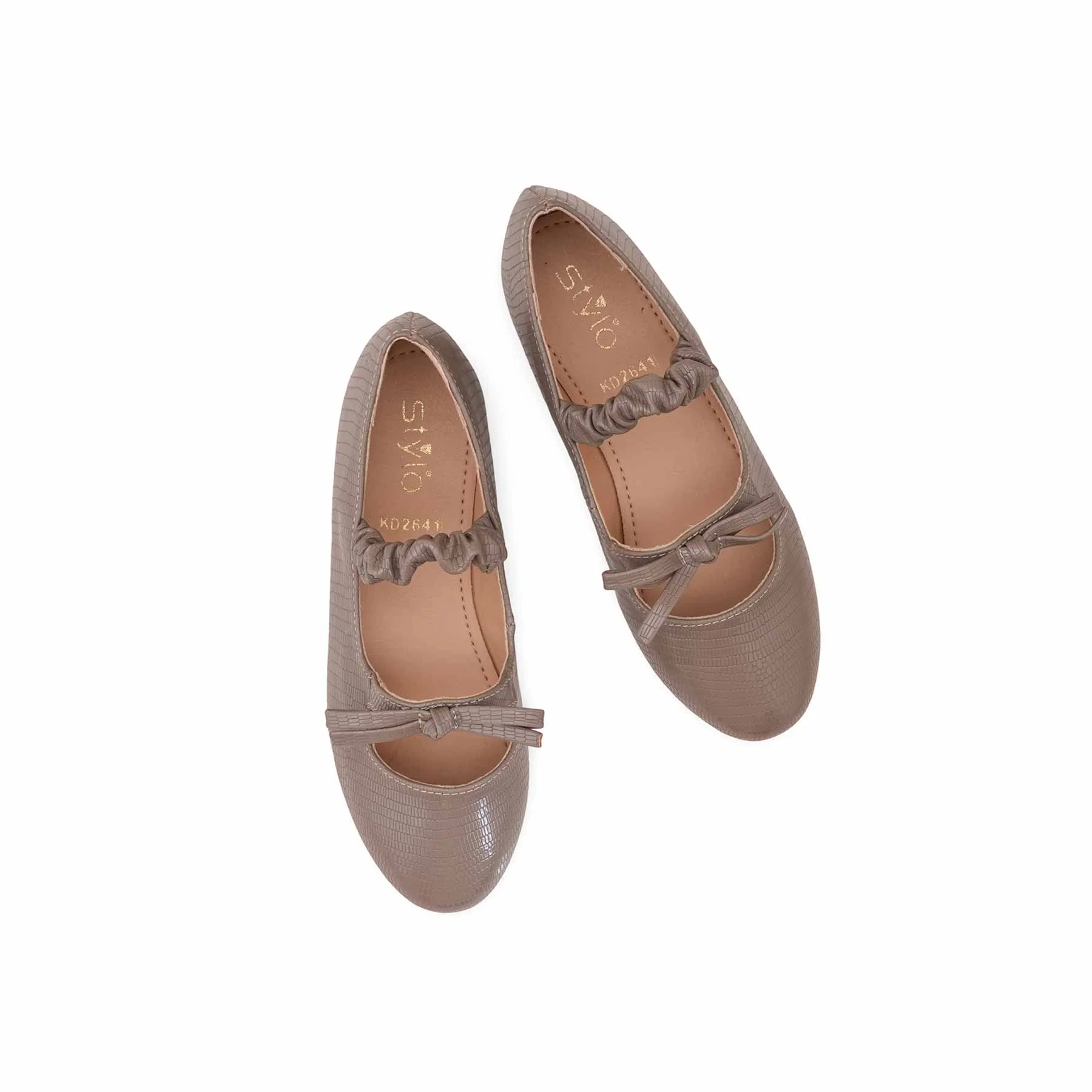 Girls Brown Casual Pumps KD2641 - Image 5