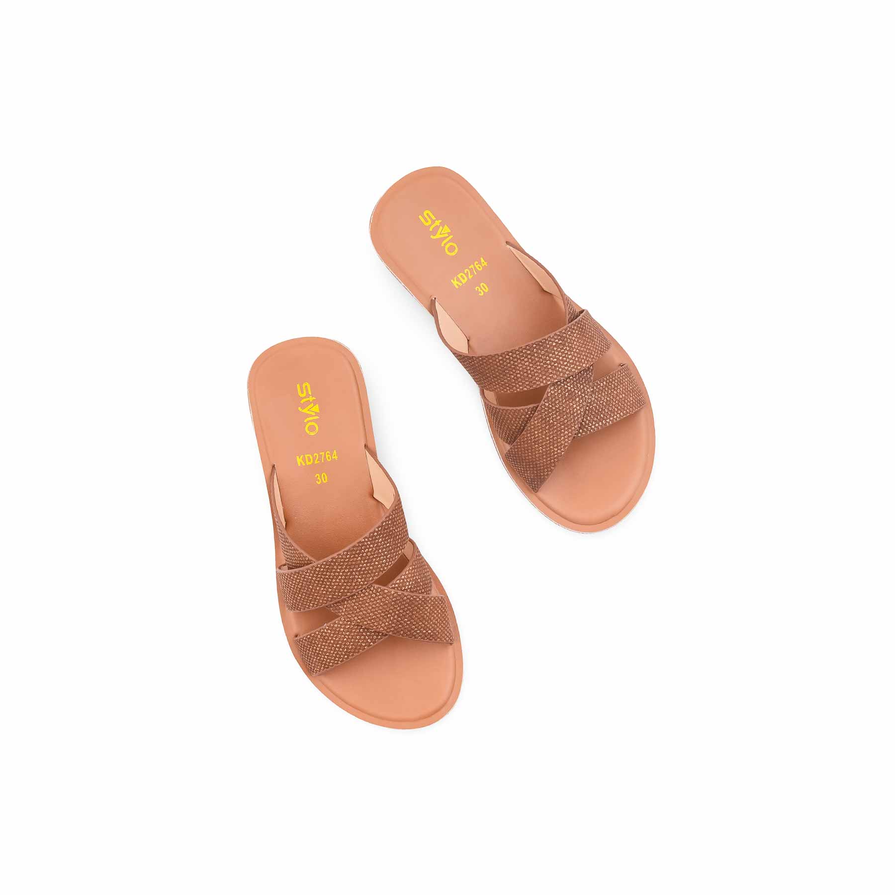Girls Brown Casual Slipper KD2764 - Image 5