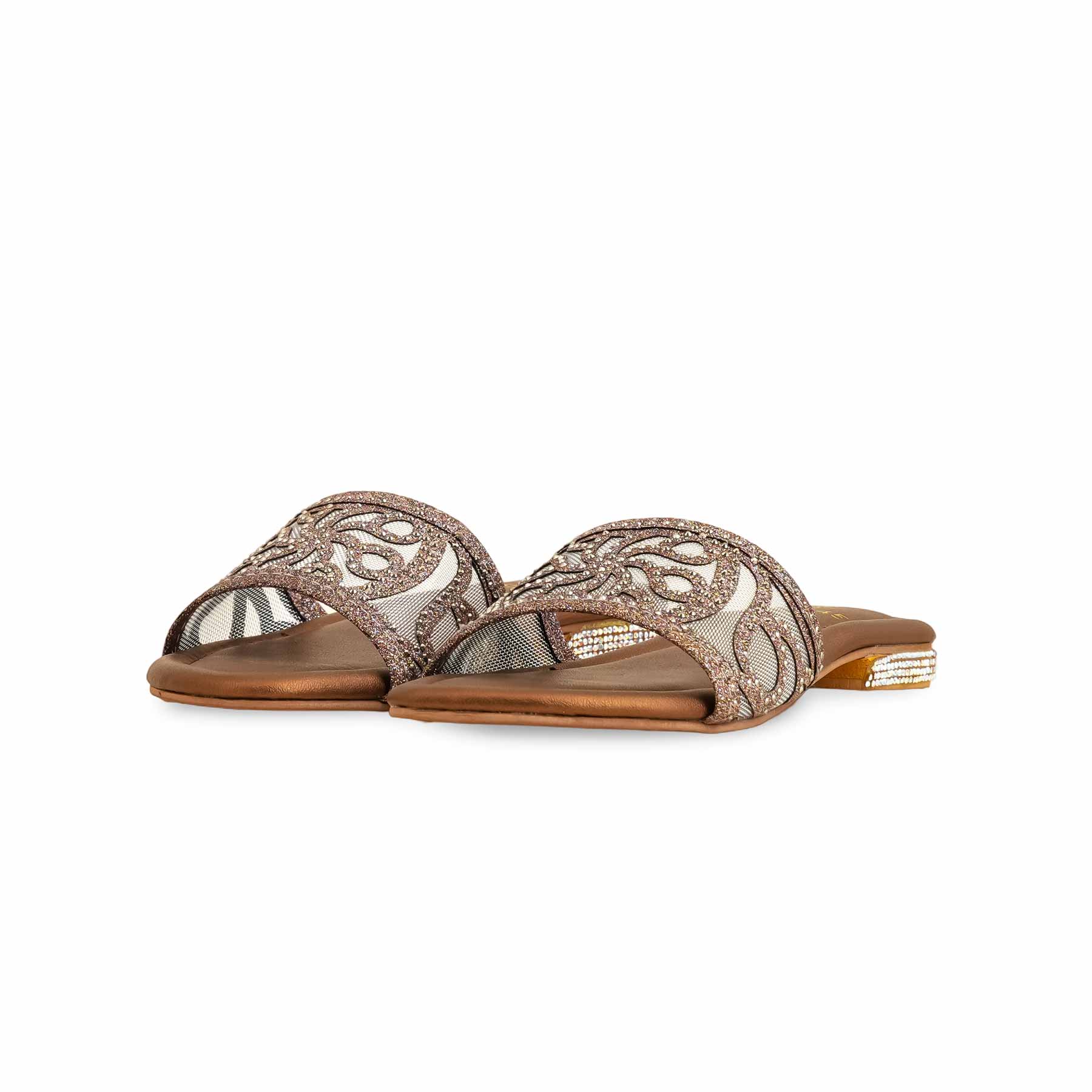 Girls Brown Casual Slipper KD5545 - Image 3