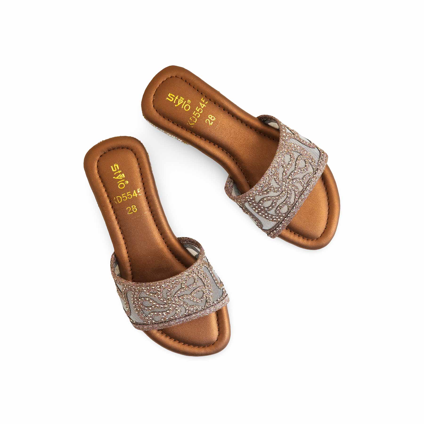 Girls Brown Casual Slipper KD5545 - Image 5