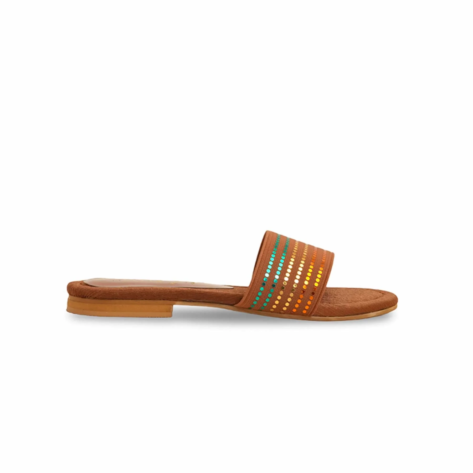 Girls Brown Casual Slipper KD5569 - Image 2