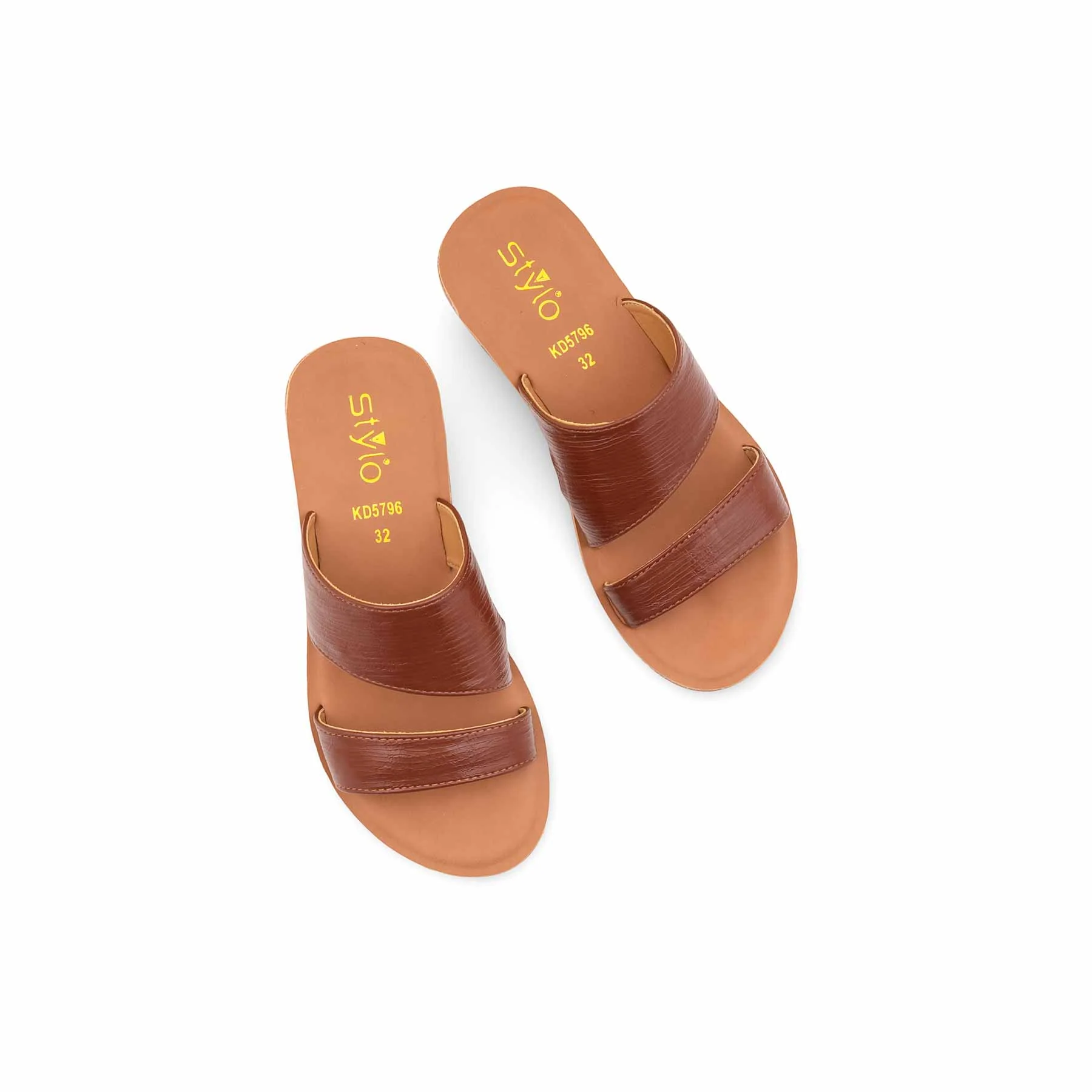Girls Brown Casual Slipper KD5796 - Image 5