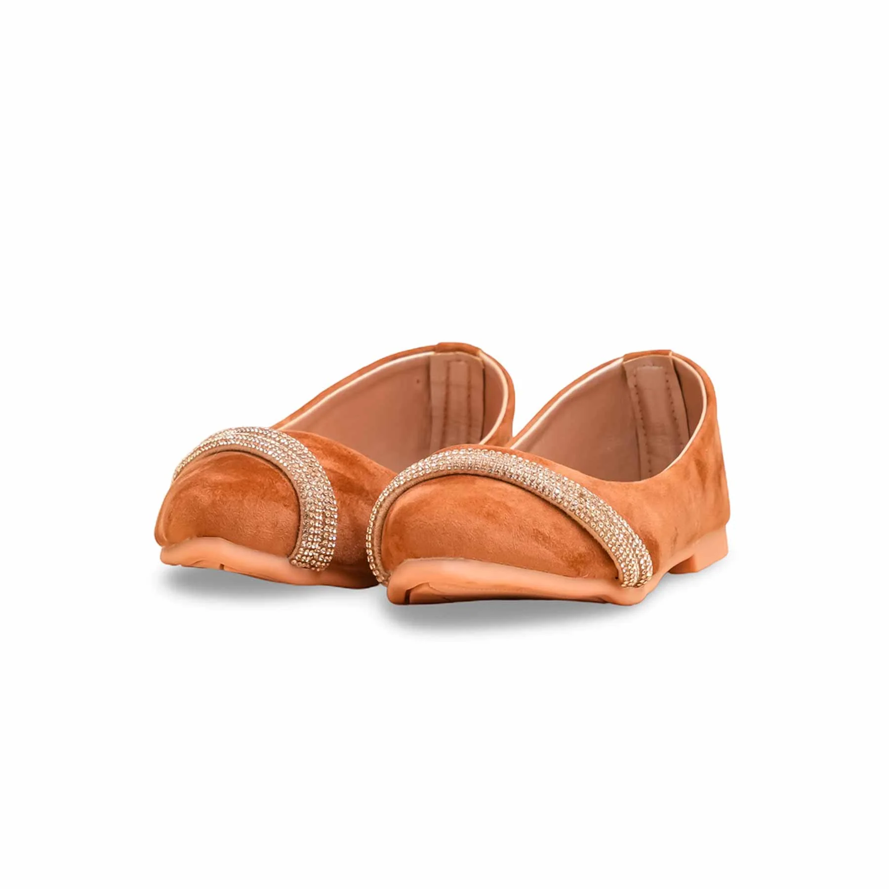 Girls Brown Fancy Pumps KD2488 - Image 3