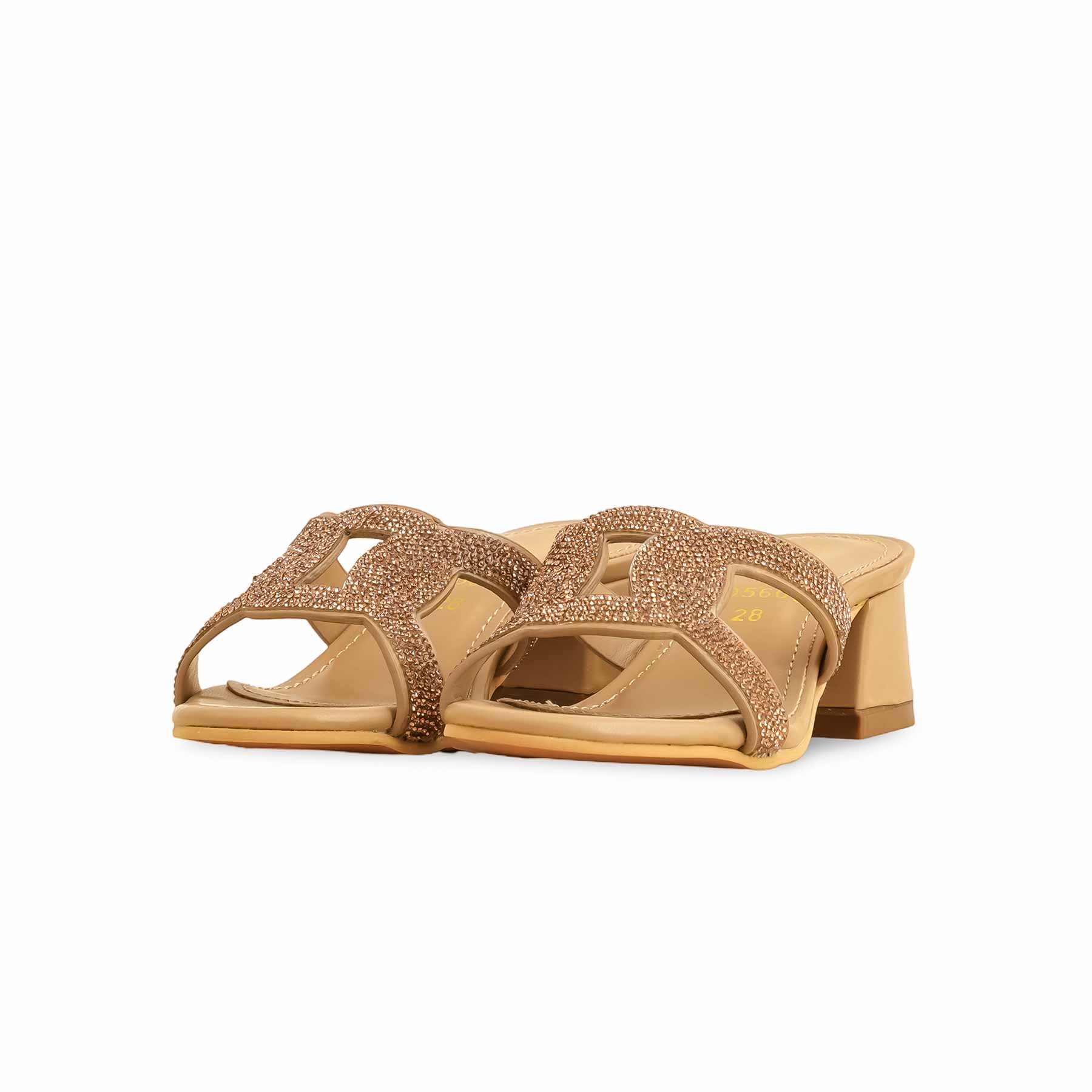 Girls Brown Fancy Slipper KD5668 - Image 3