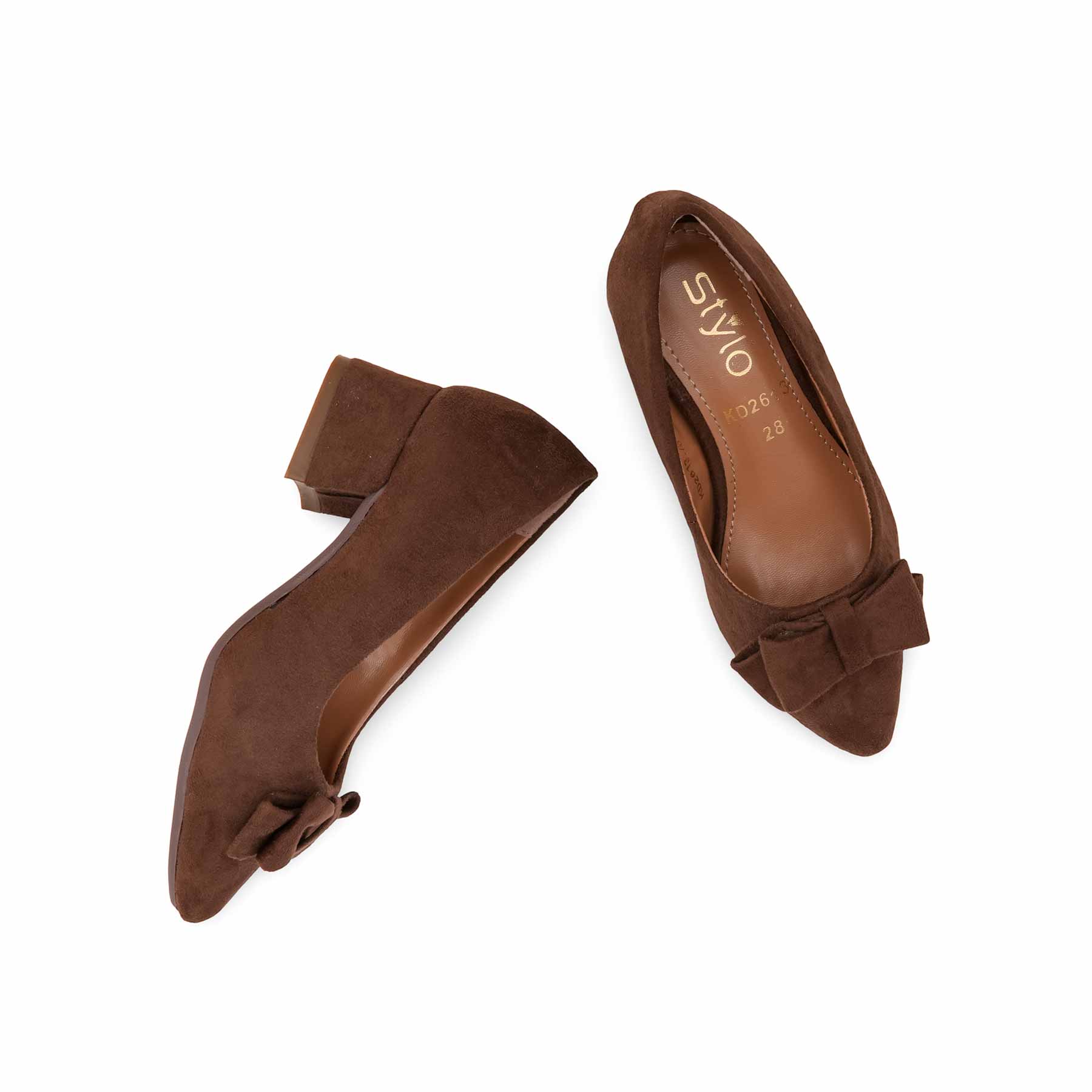Girls Brown Formal Pumps KD2613 - Image 5