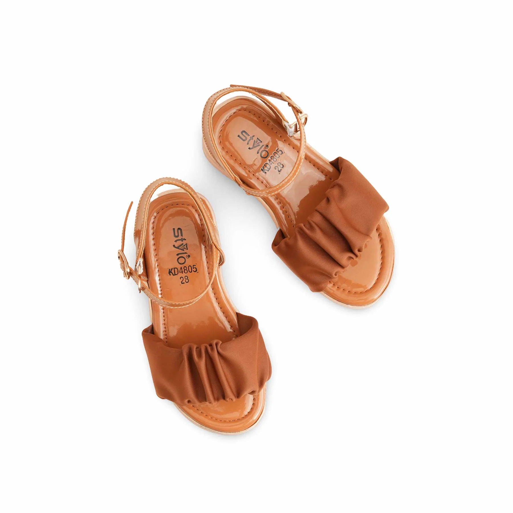 Girls Brown Formal Sandal KD4805 - Image 4