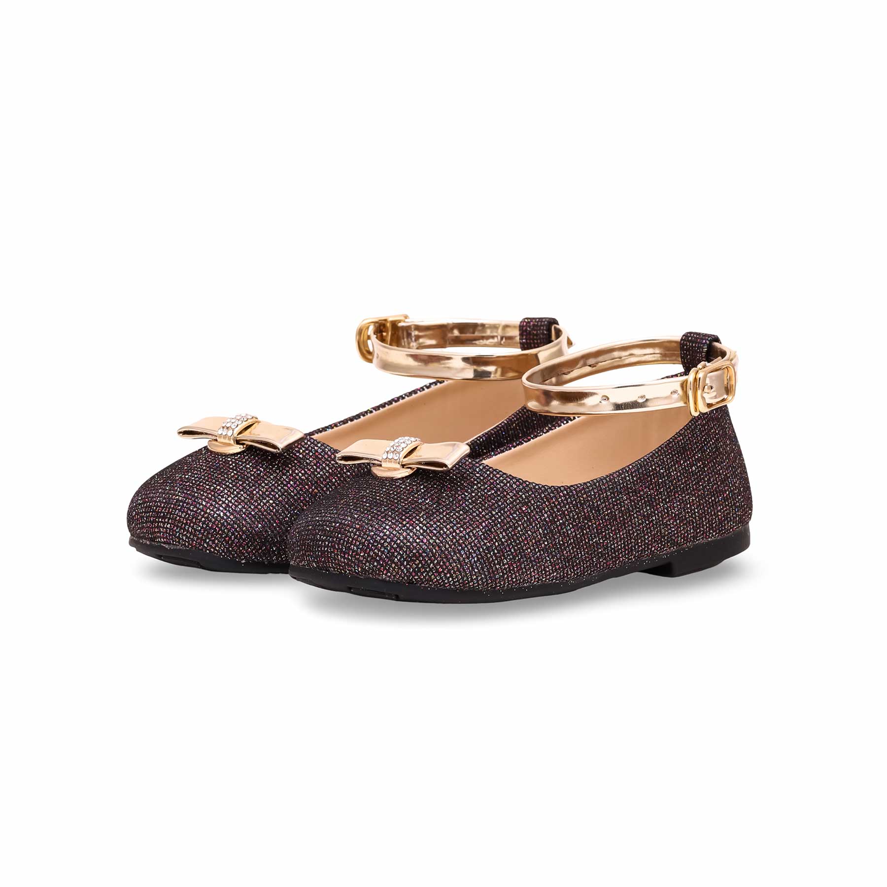 Girls Burgundy Formal Pumps KD2270 - Image 3
