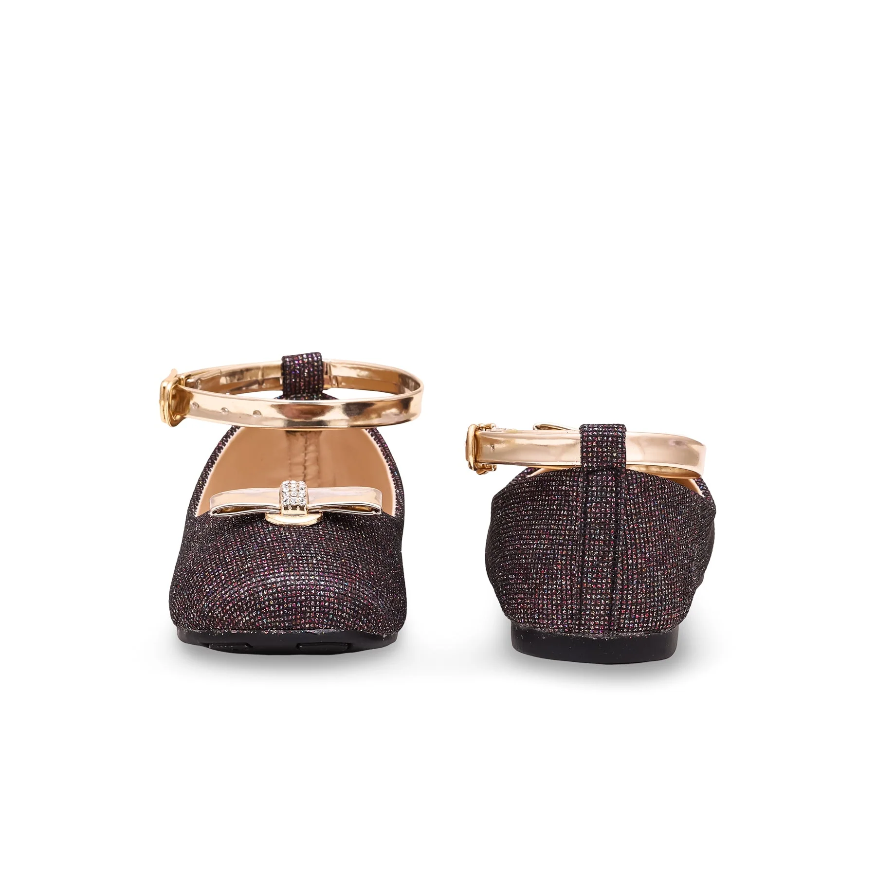 Girls Burgundy Formal Pumps KD2270 - Image 4