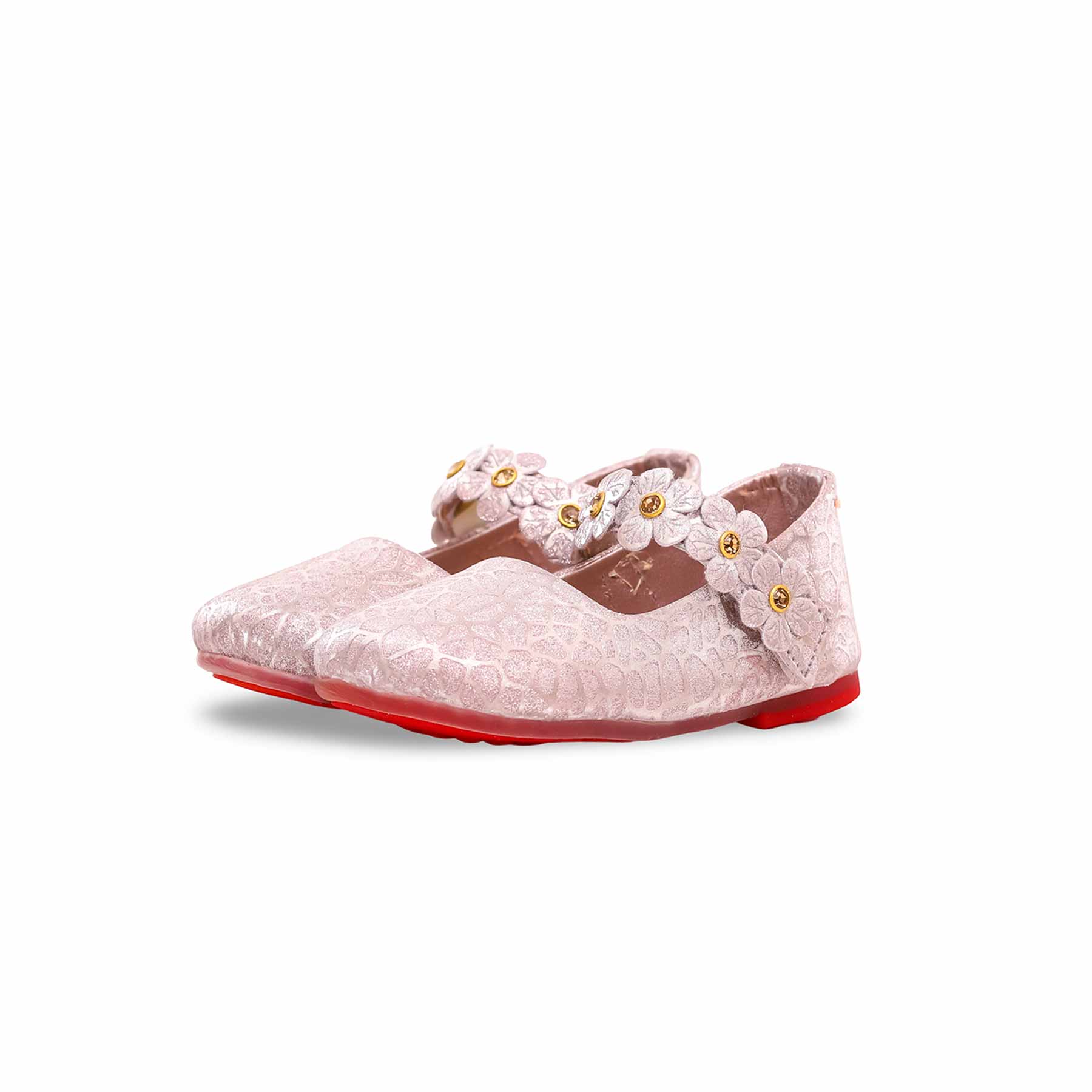 Girls Champagne Fancy Pumps KD0898 - Image 3