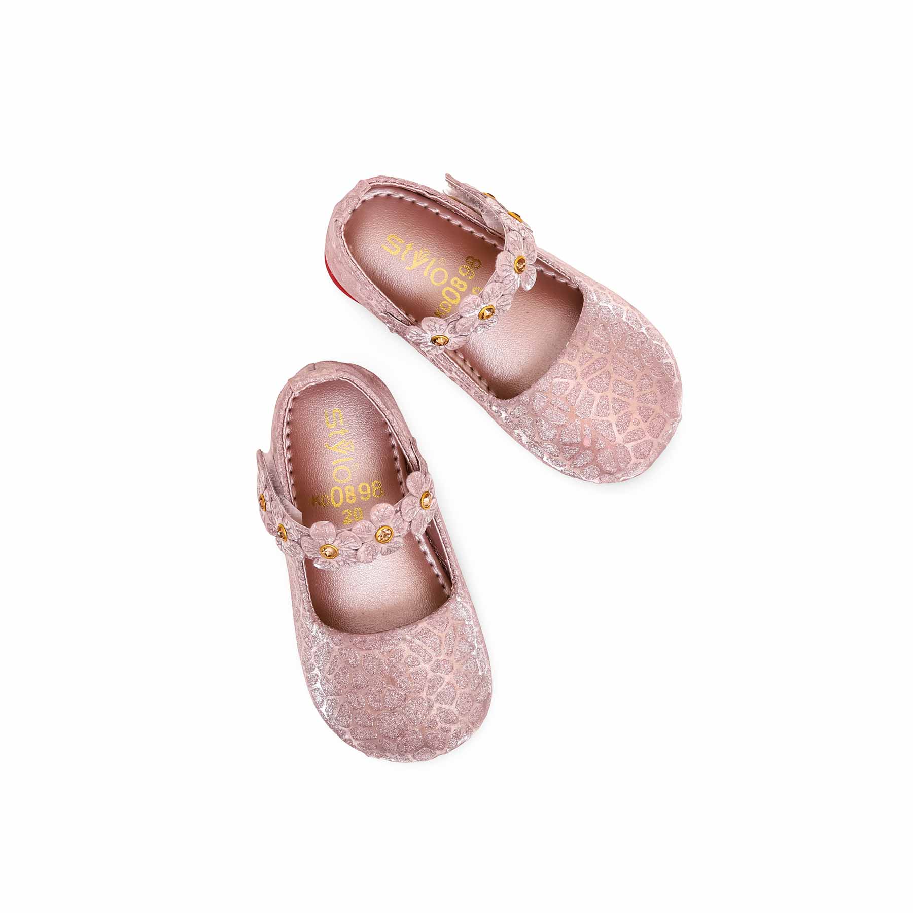 Girls Champagne Fancy Pumps KD0898 - Image 5