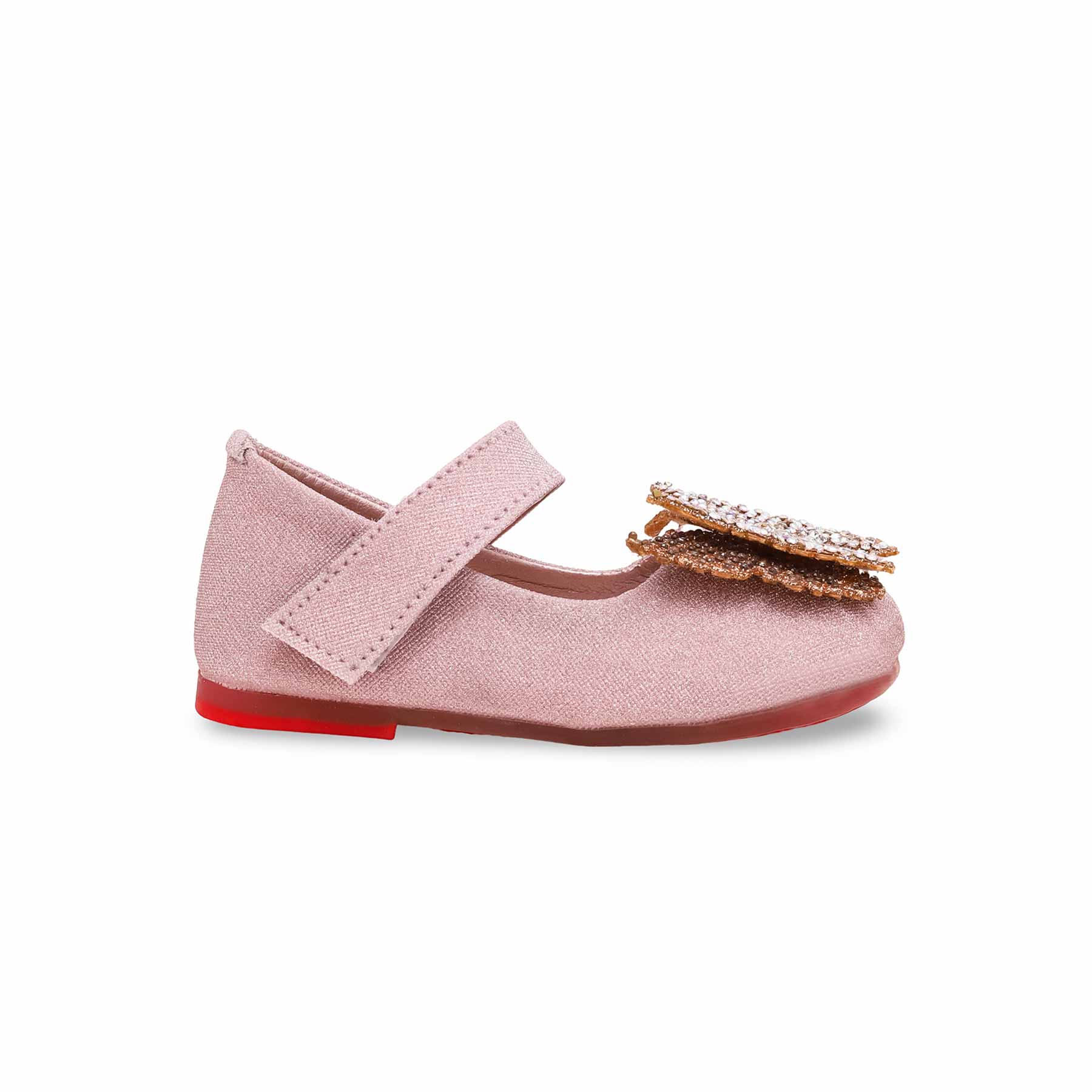 Girls Champagne Fancy Pumps KD0902 - Image 2