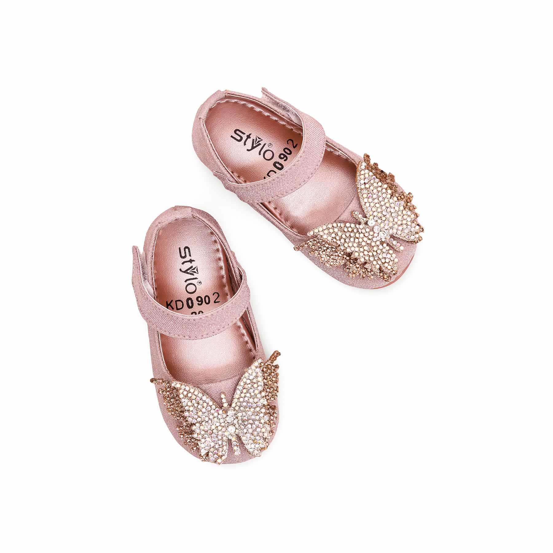 Girls Champagne Fancy Pumps KD0902 - Image 5