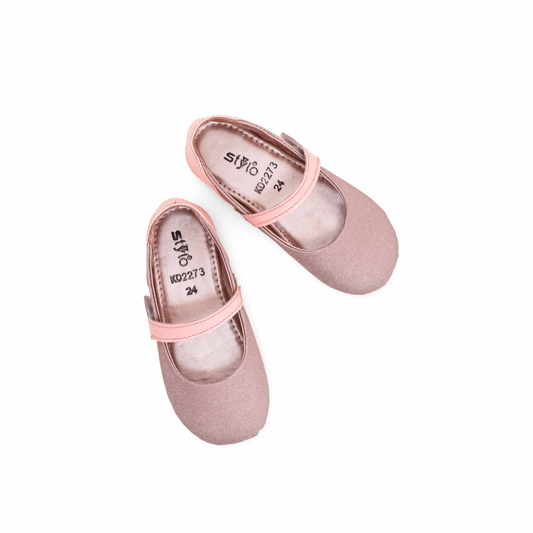Girls Champagne Fancy Pumps KD2273 - Image 5