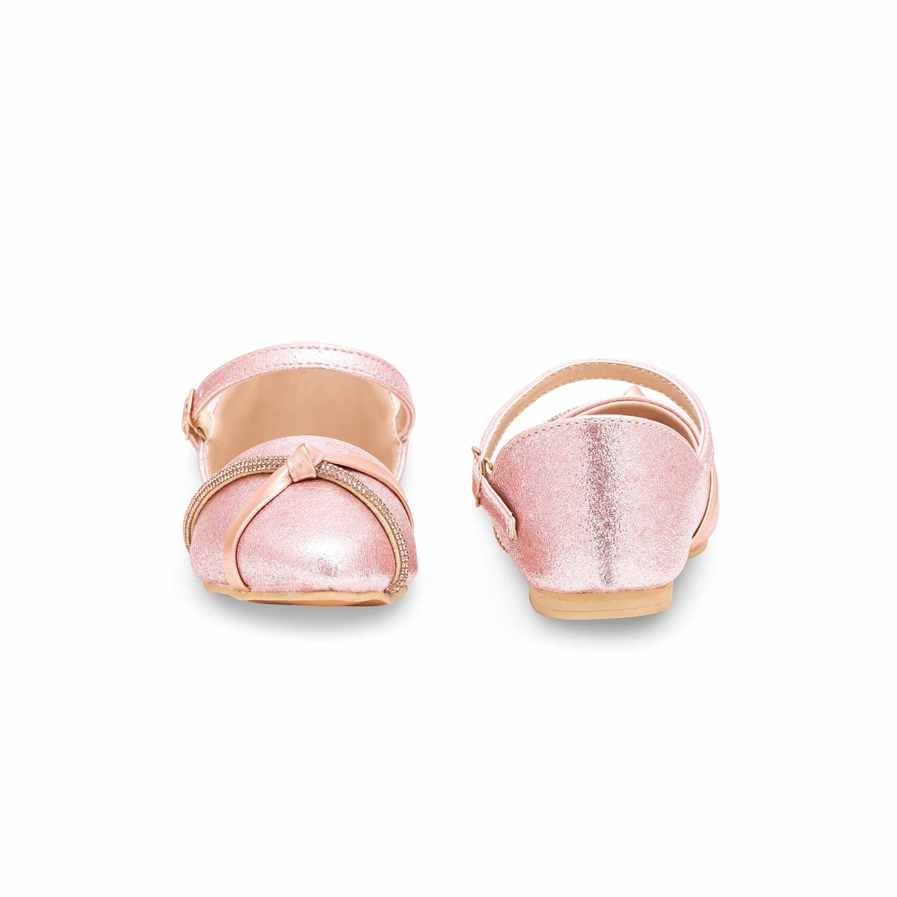 Girls Champagne Fancy Pumps KD2276 - Image 4
