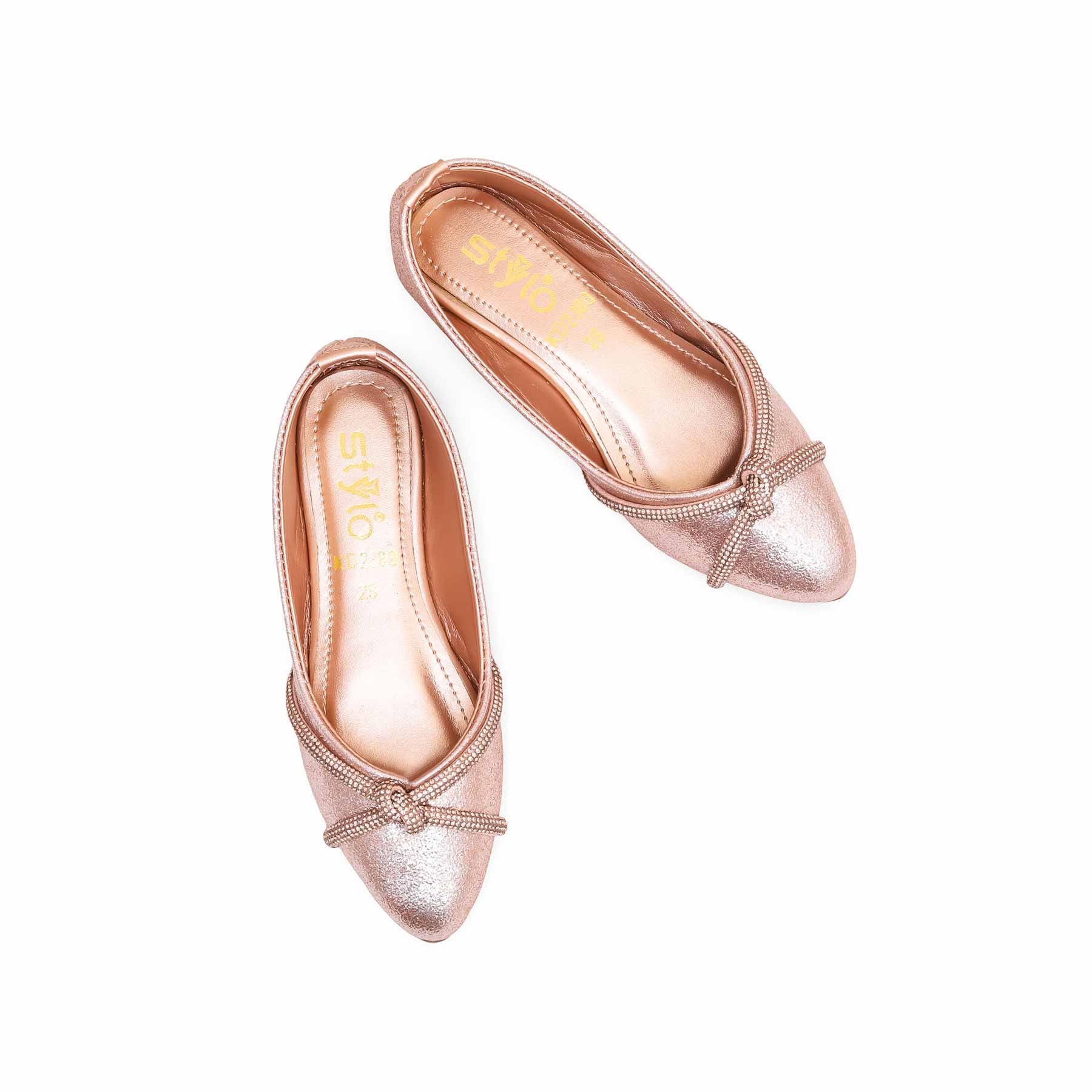 Girls Champagne Formal Pumps KD2380 - Image 4