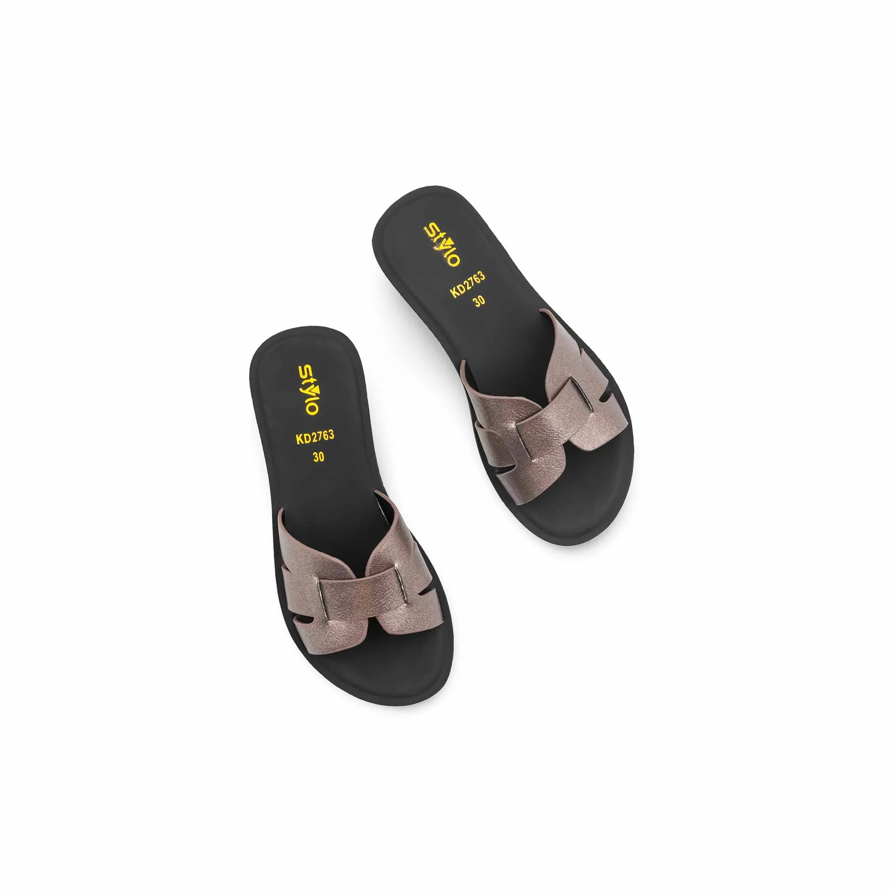 Girls Copper Casual Slipper KD2763 - Image 5