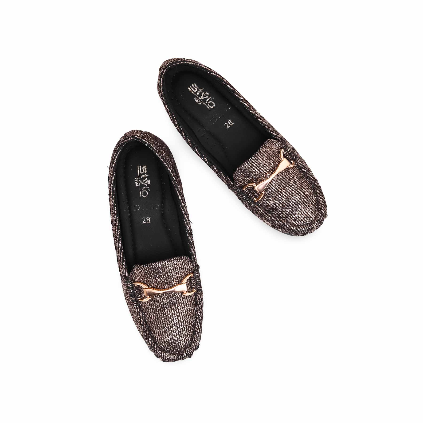 Girls Copper Formal Moccasin KD2404 - Image 4