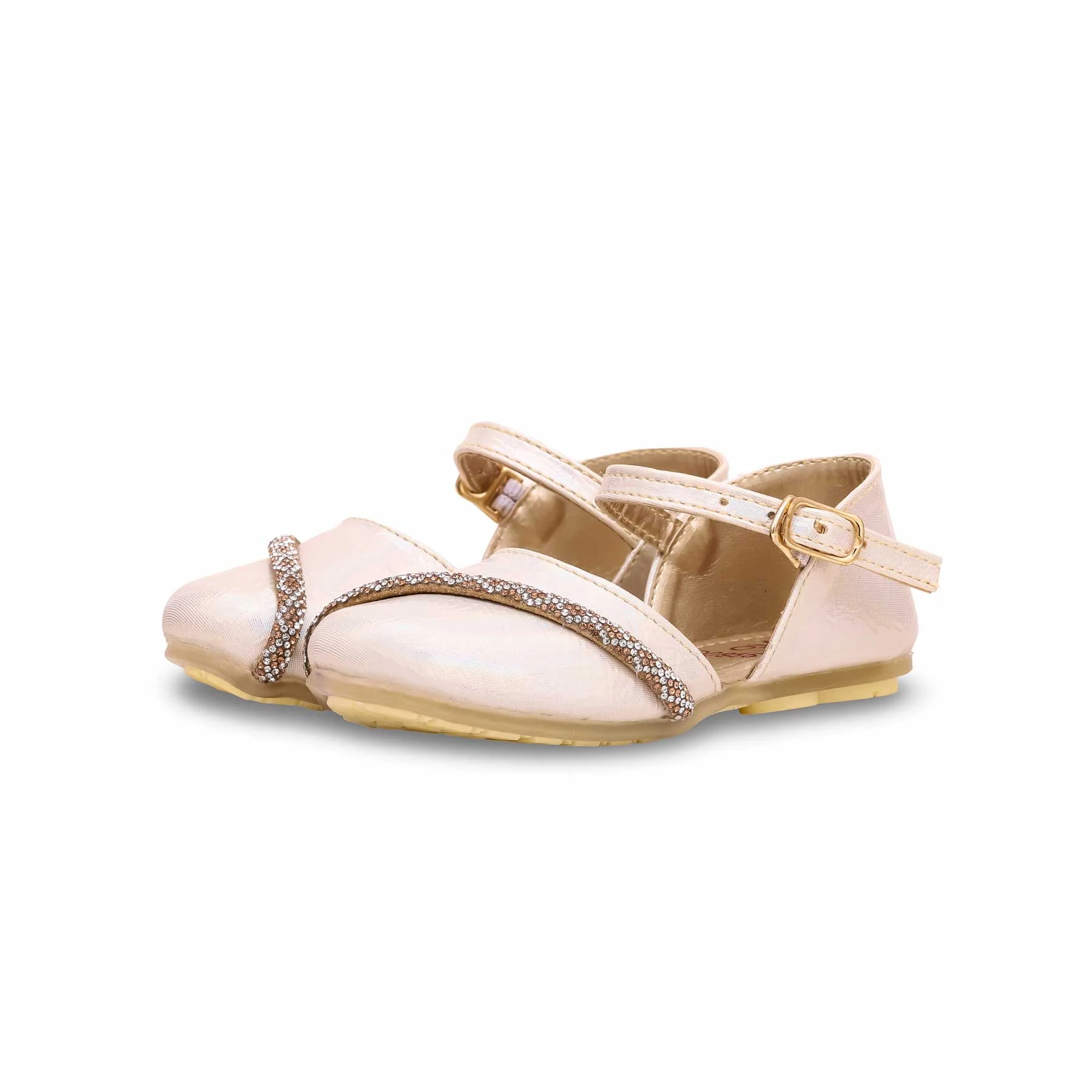 Girls Cream Formal Pumps KD0955 - Image 2