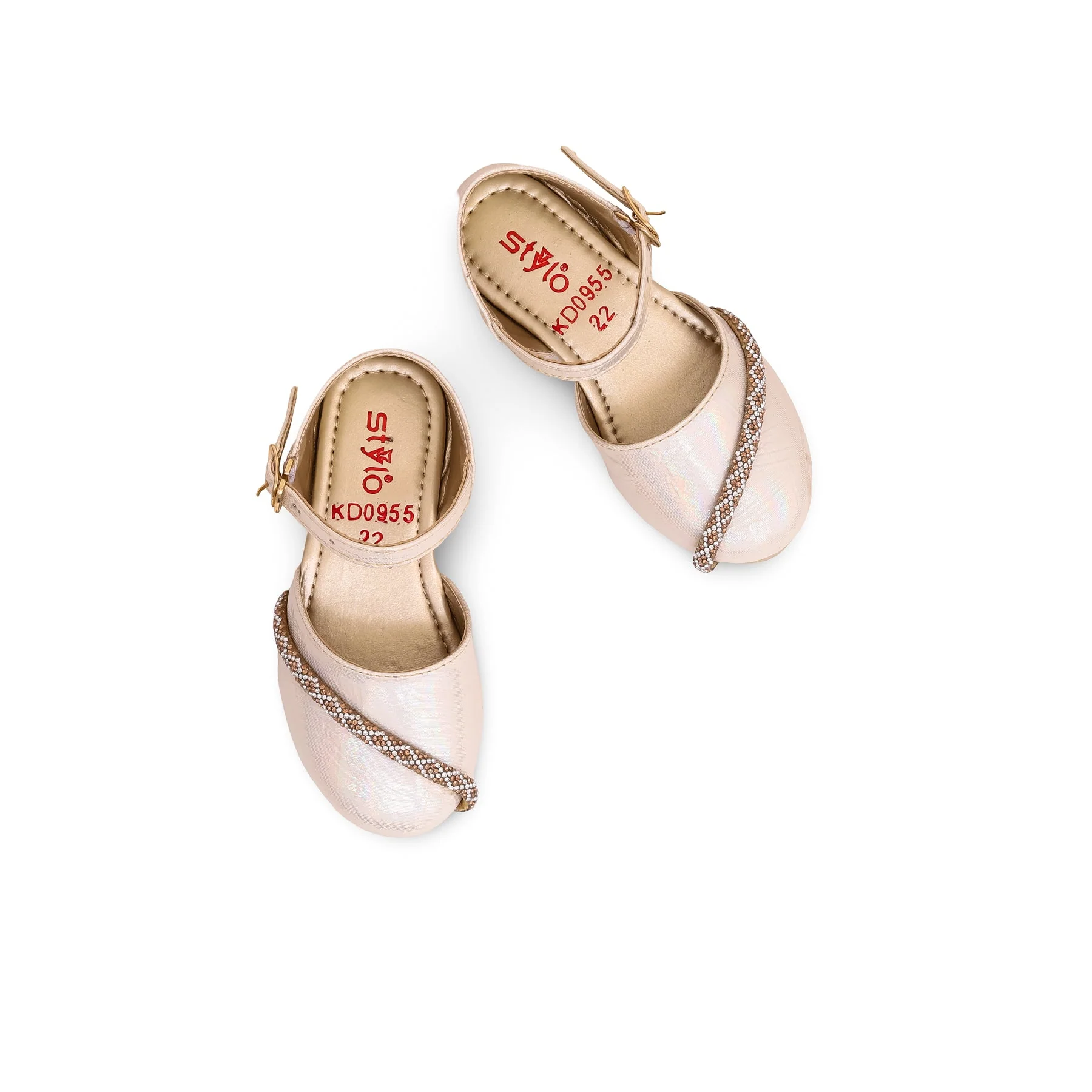 Girls Cream Formal Pumps KD0955 - Image 4
