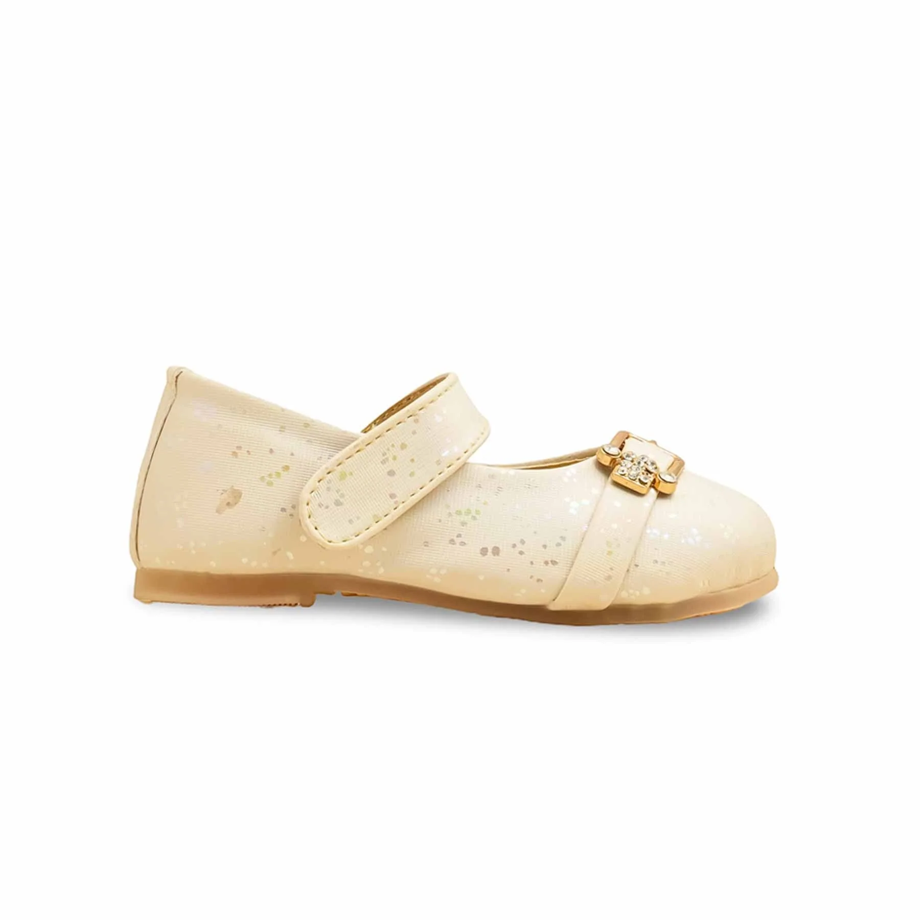 Girls Cream Formal Pumps KD2484 - Image 2