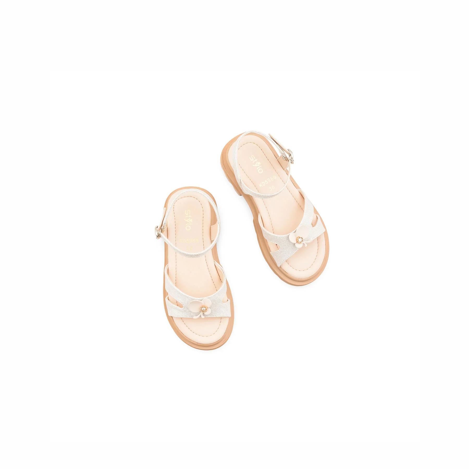 Girls Cream Formal Sandal KD5988 - Image 5