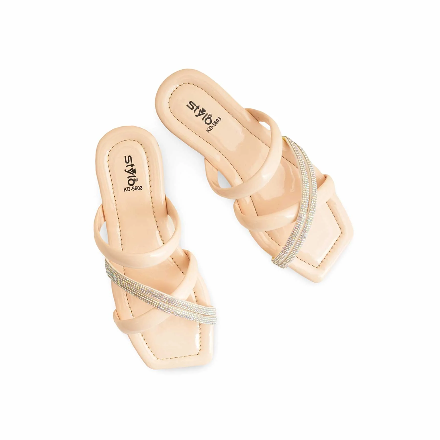 Girls Cream Formal Slipper KD5603 - Image 5