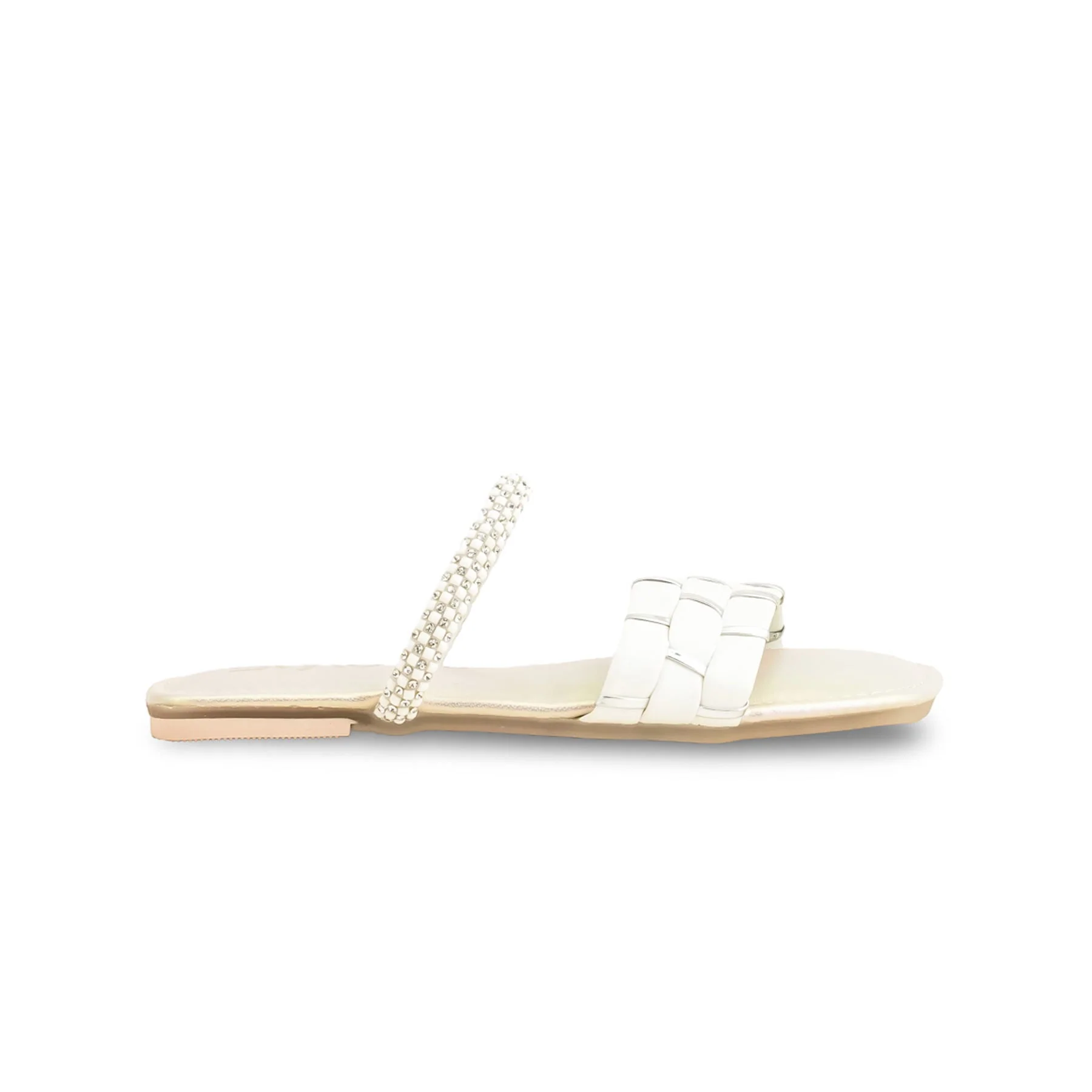 Girls Cream Formal Slipper KD5624 - Image 2