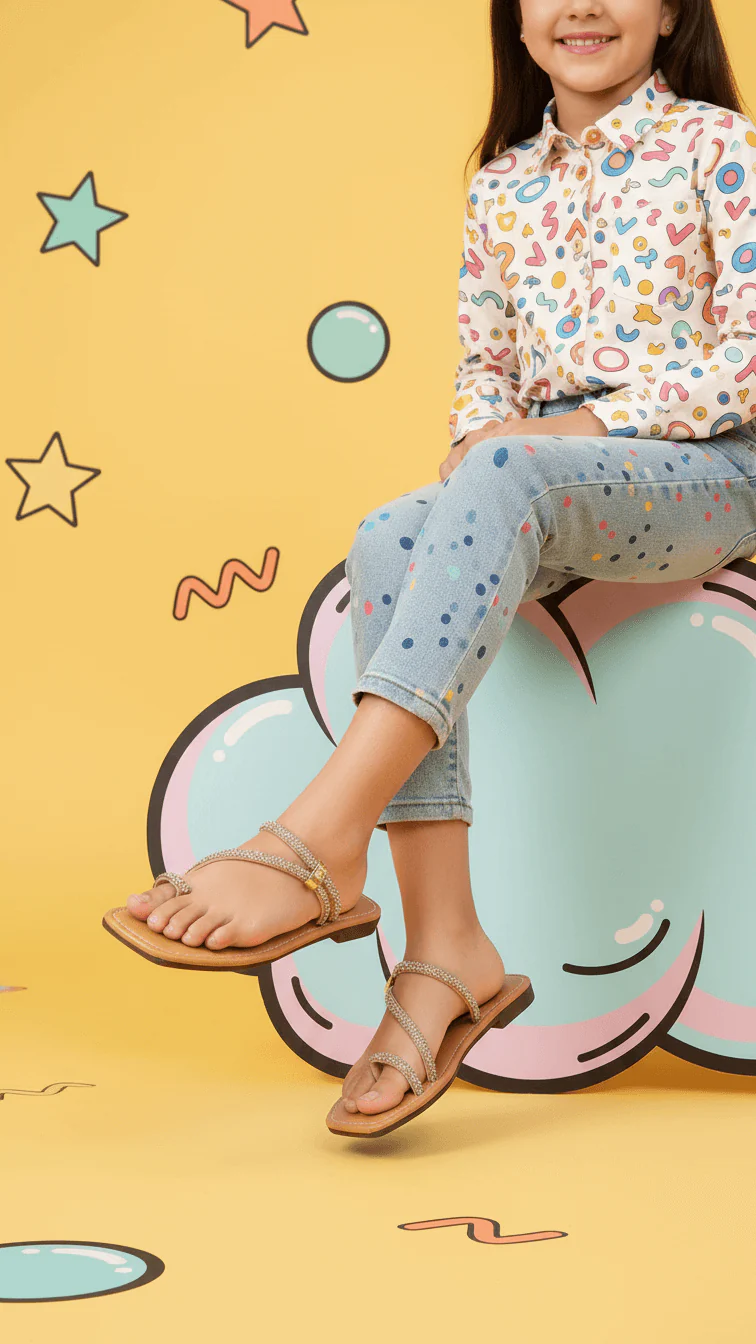 Girls Fawn Fancy Slipper KD5582