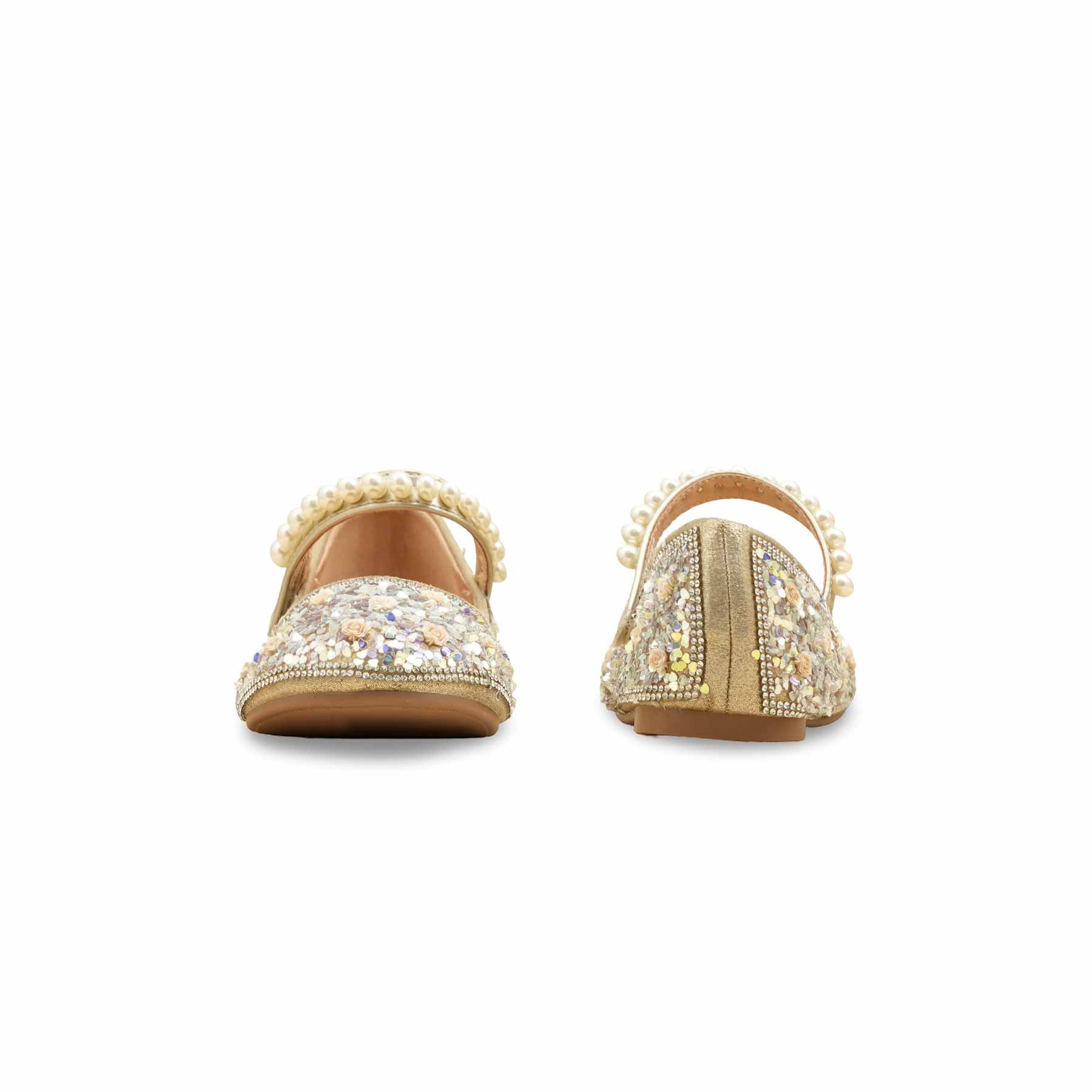 Girls Golden Casual Pumps KD2459 - Image 4