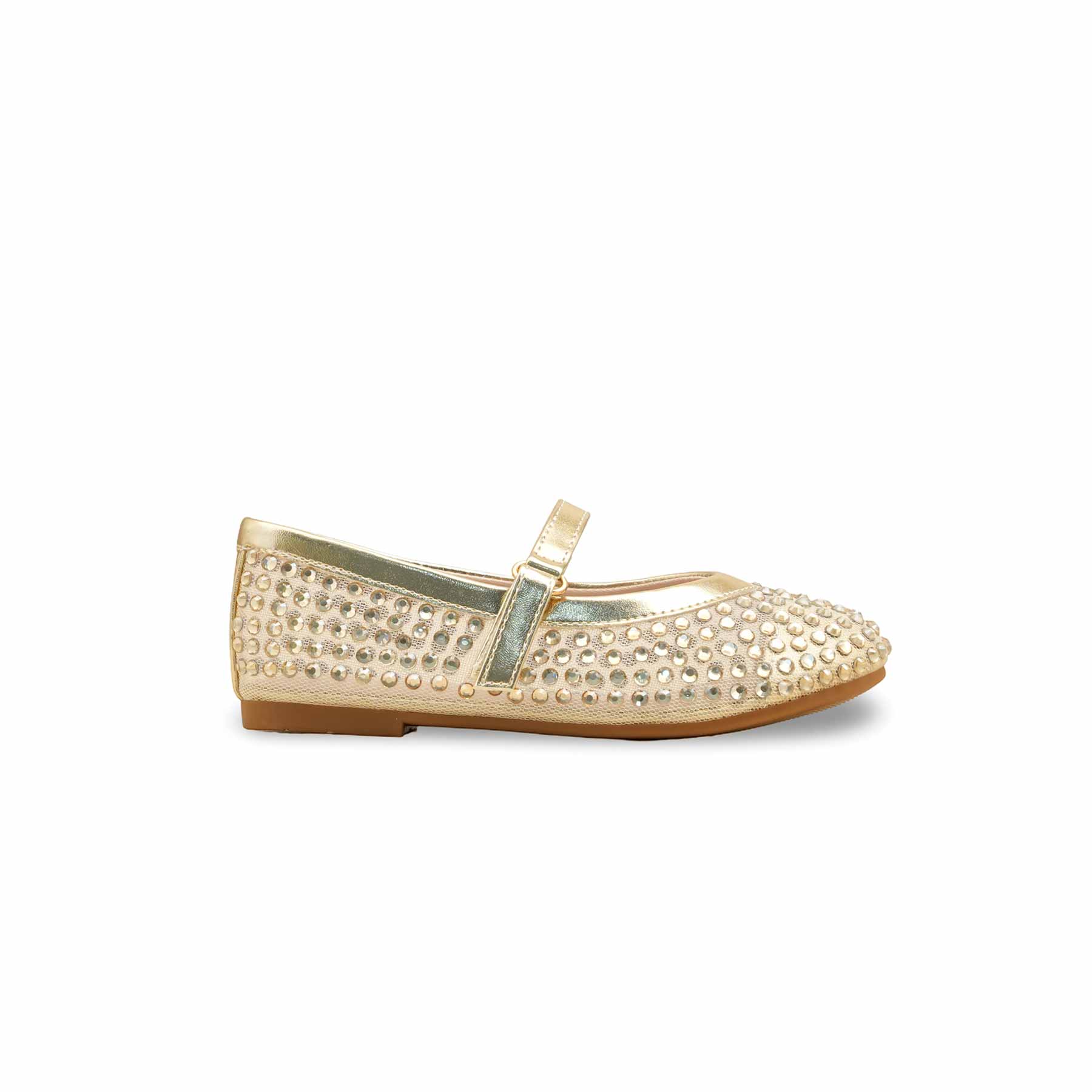 Girls Golden Casual Pumps KD2466 - Image 2
