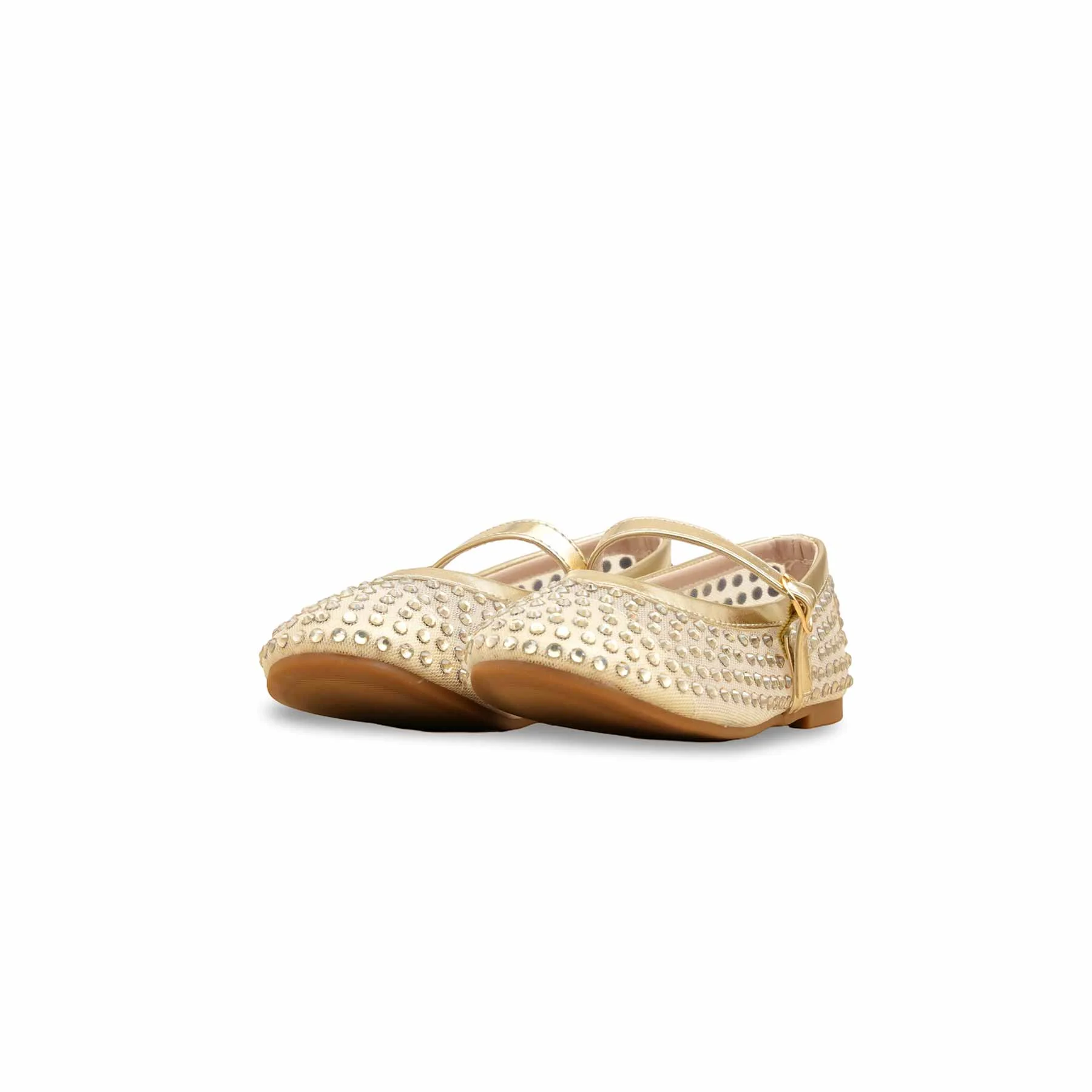 Girls Golden Casual Pumps KD2467 - Image 3