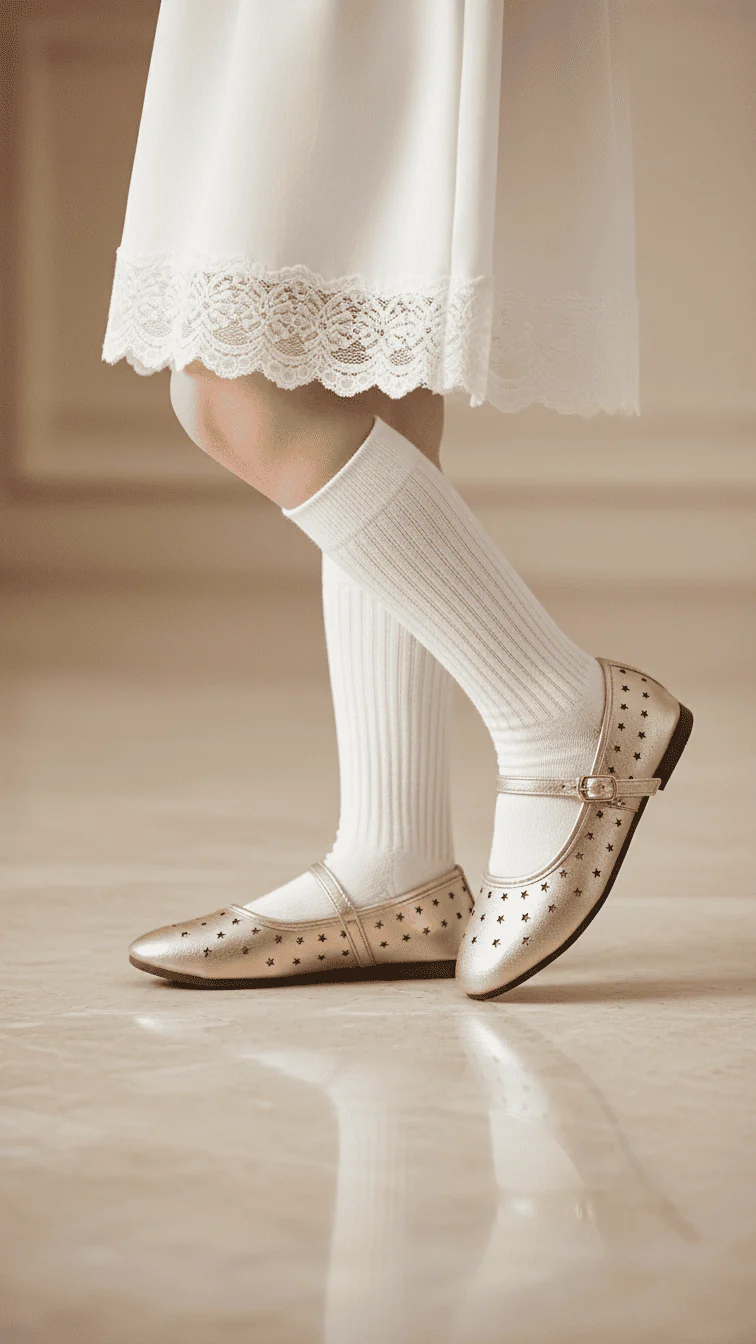 Girls Golden Casual Pumps KD2640