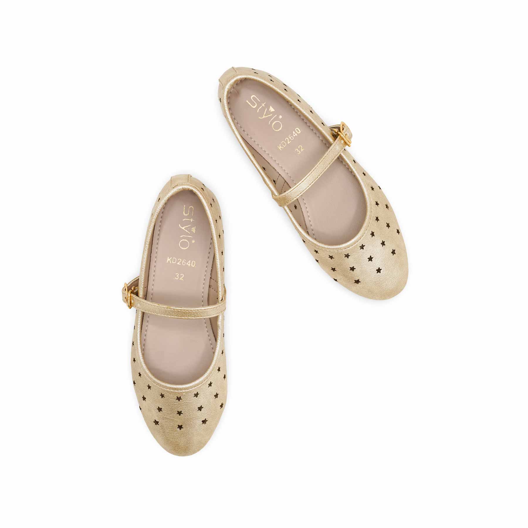 Girls Golden Casual Pumps KD2640 - Image 5