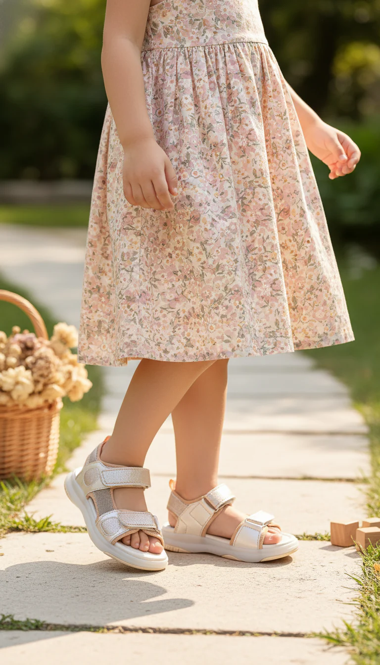 Girls Golden Casual Sandal KD5853